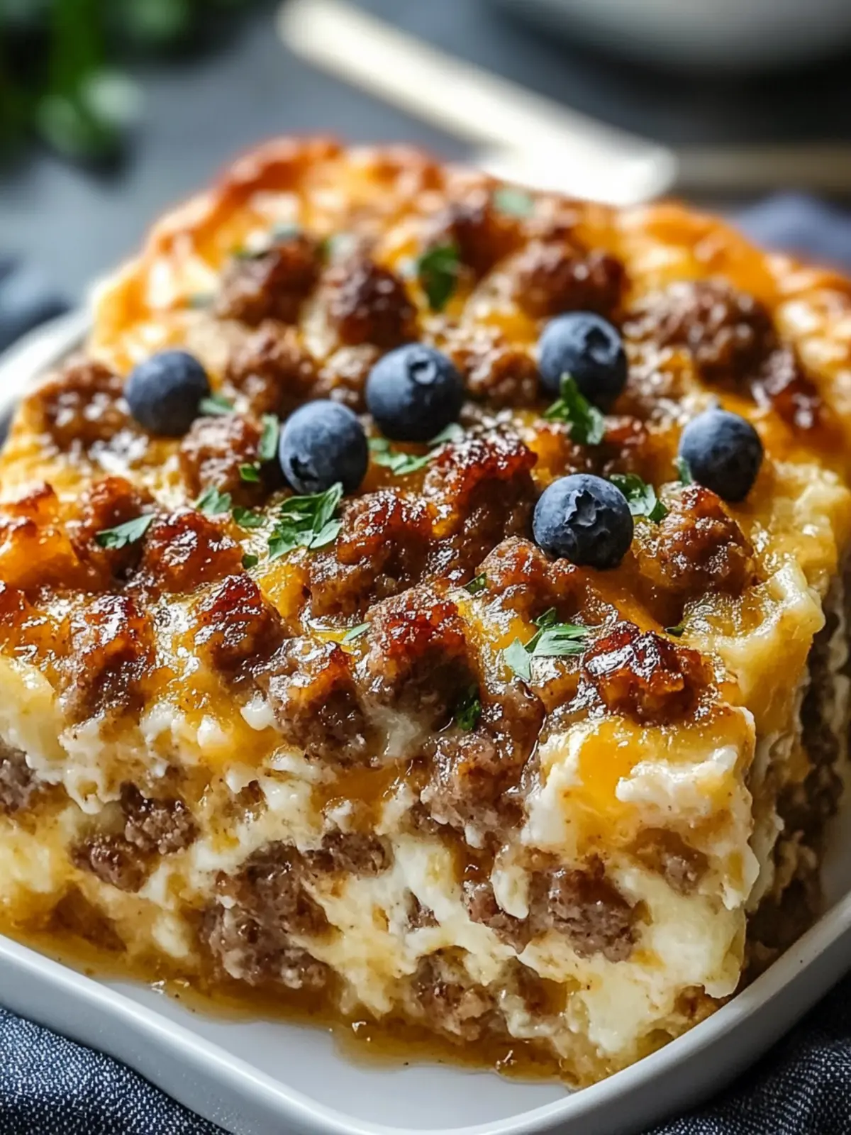 Sweet Maple Sausage Breakfast Casserole