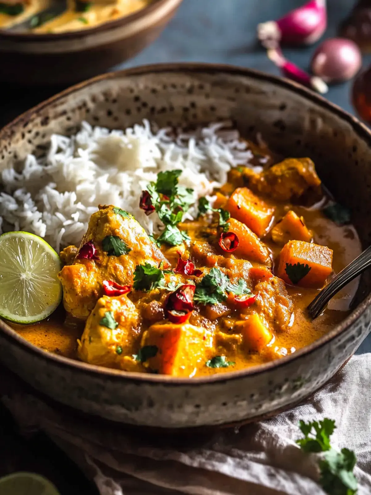 30 Minute Indian Chicken Sweet Potato Curry