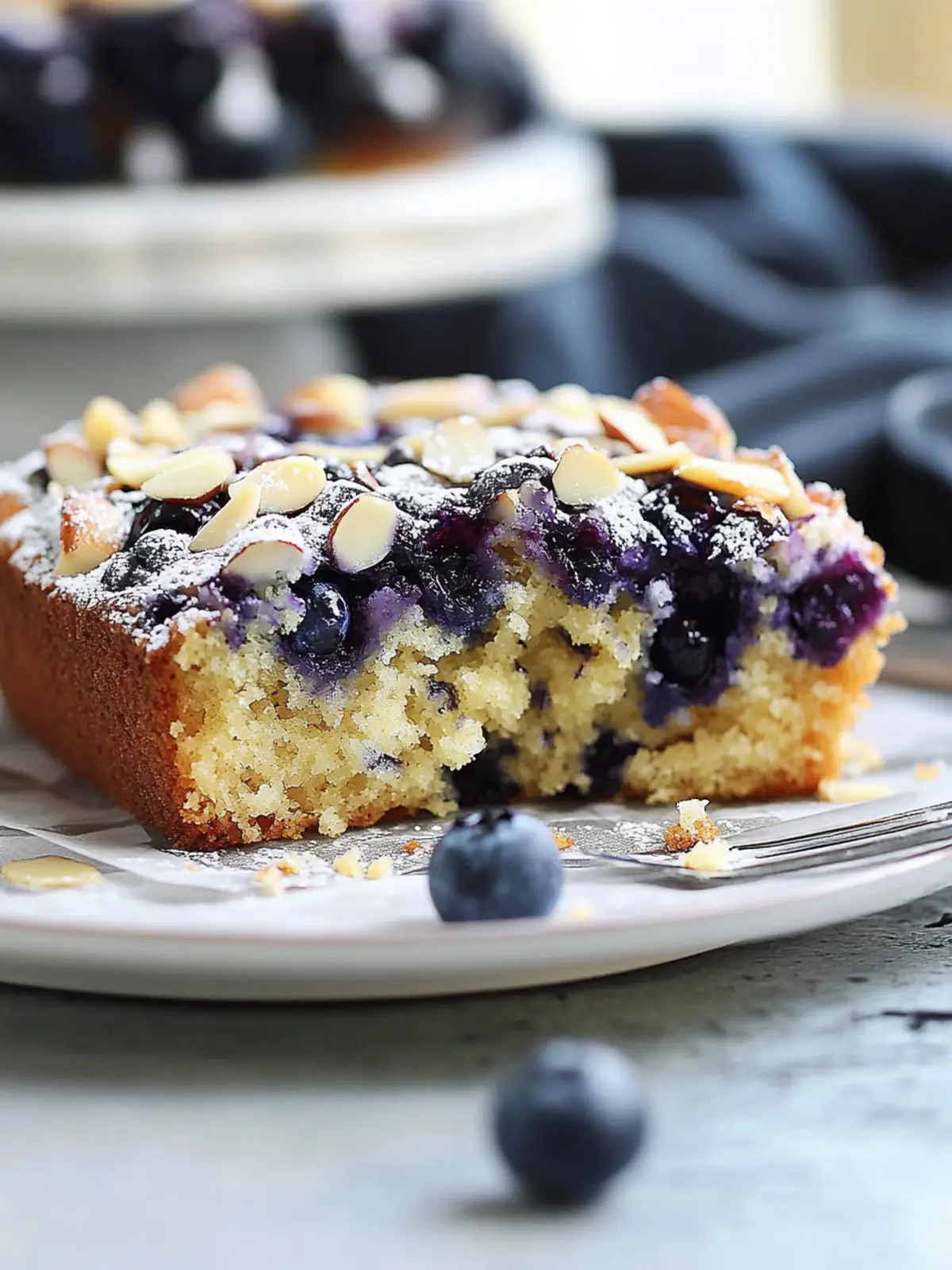 Easy-to-Make, Soft and Yummy Blueberry-Almond Cake