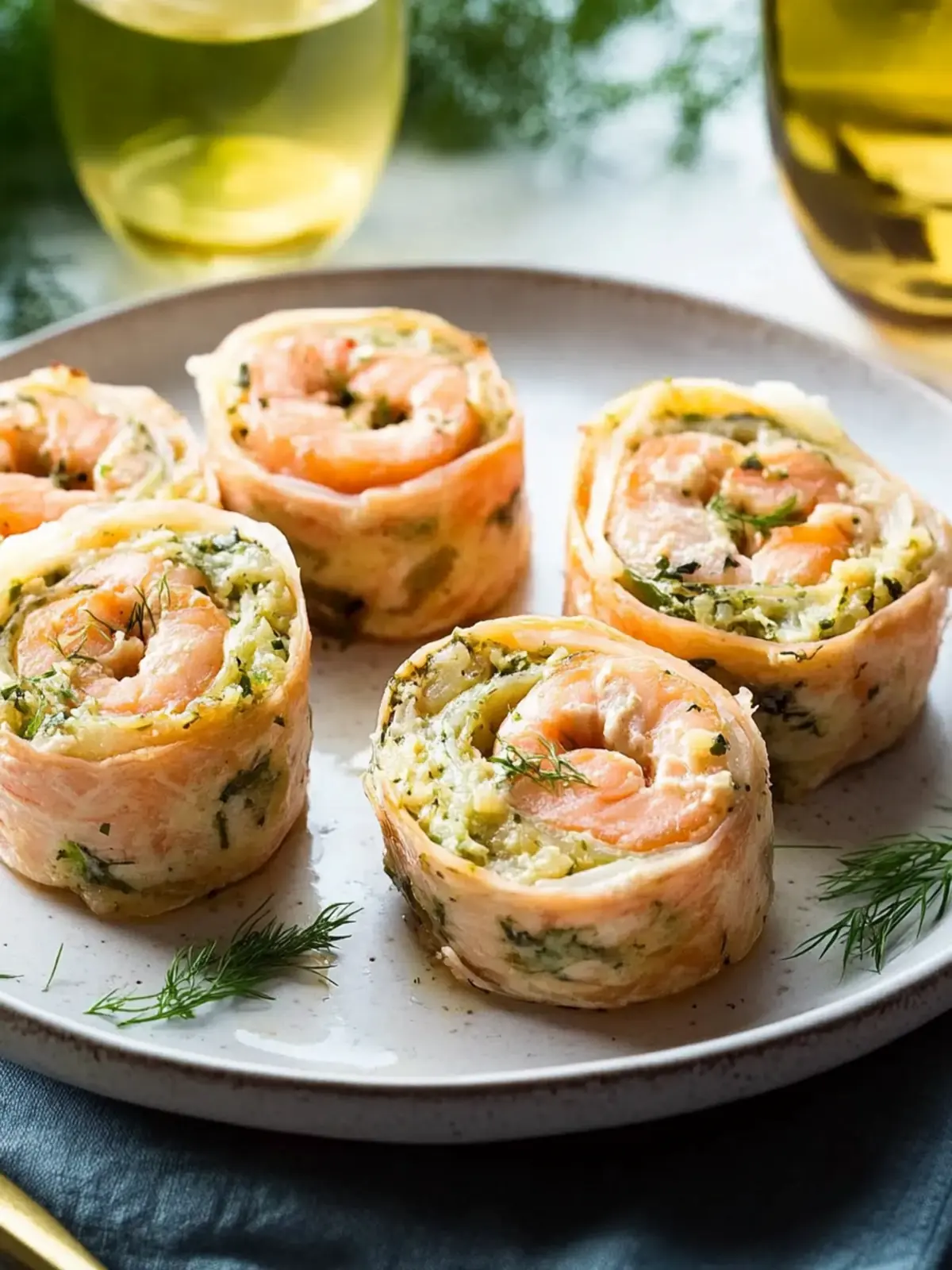 Polish Crab-Stuffed Salmon Pinwheels
