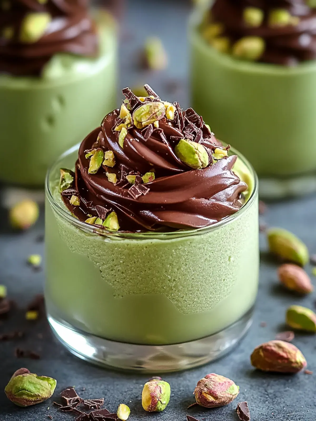 Deluxe Irresistible Pistachio Mousse with Chocolate Ganache