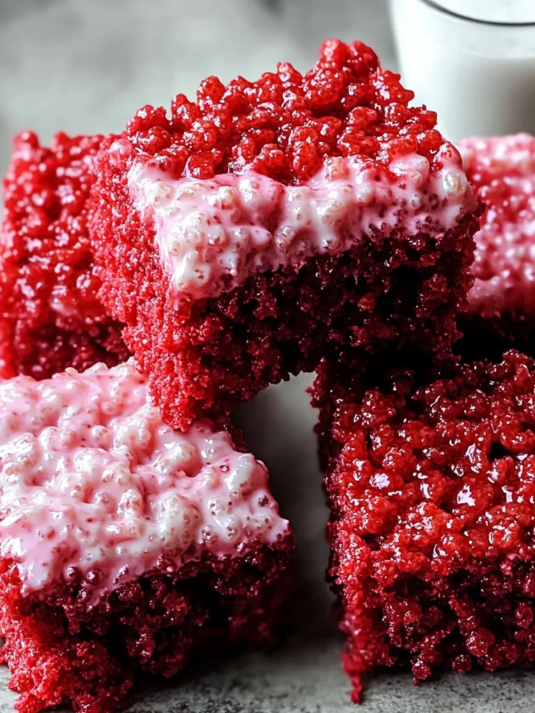 Indulge in Irresistible Red Velvet Rice Krispie Treats