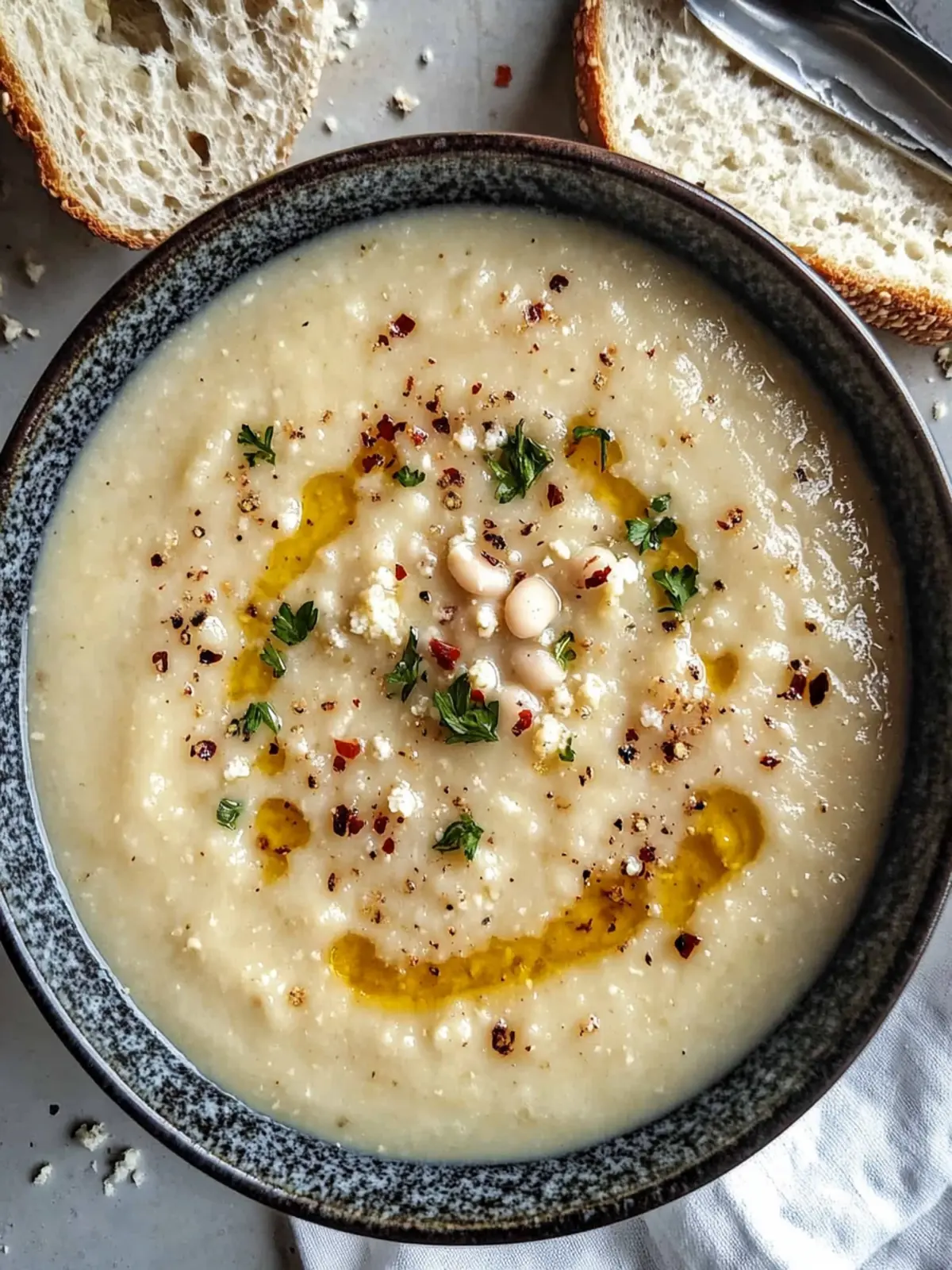 Easy Cauliflower White Bean Soup
