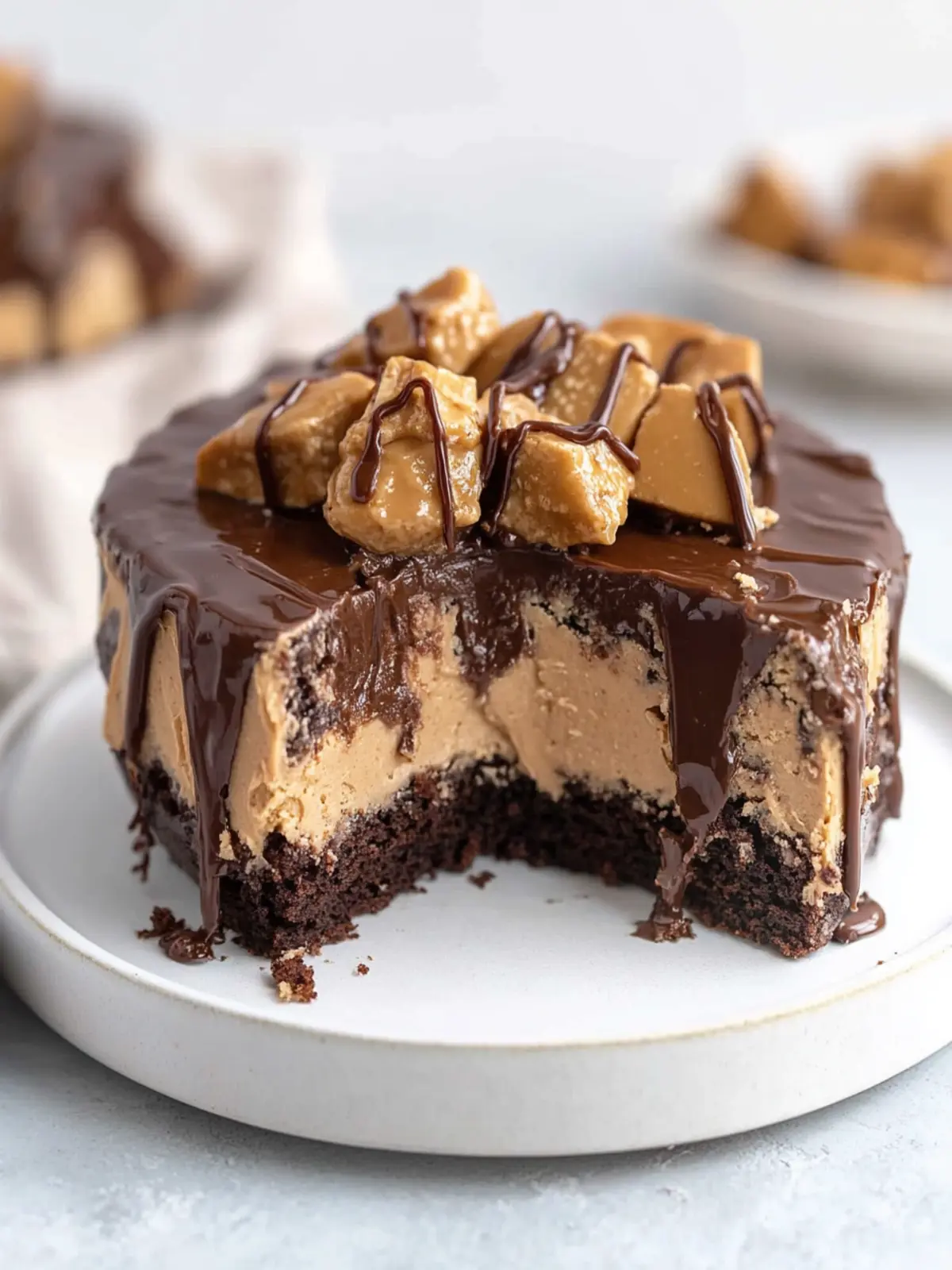 Keto Peanut Butter Earthquake Cake