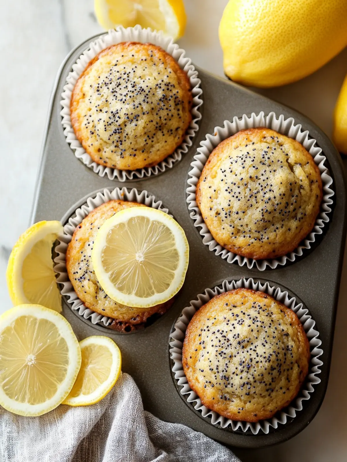 Lemon Poppy Seed Banana Muffins Recipe