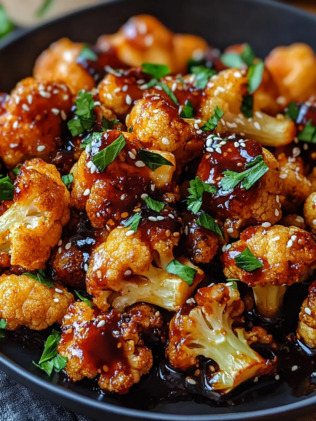Maple Sriracha Roasted Cauliflower