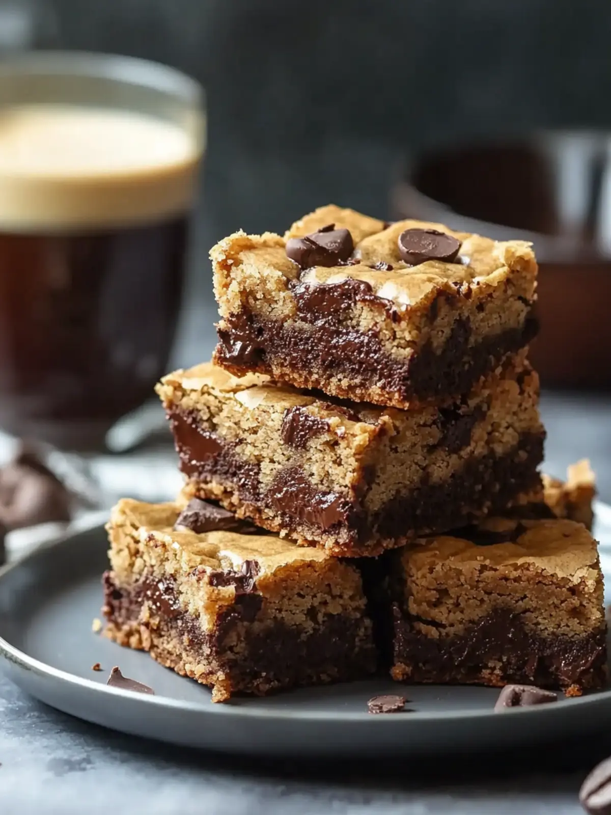 Salted Espresso Chocolate Chunk Blondies
