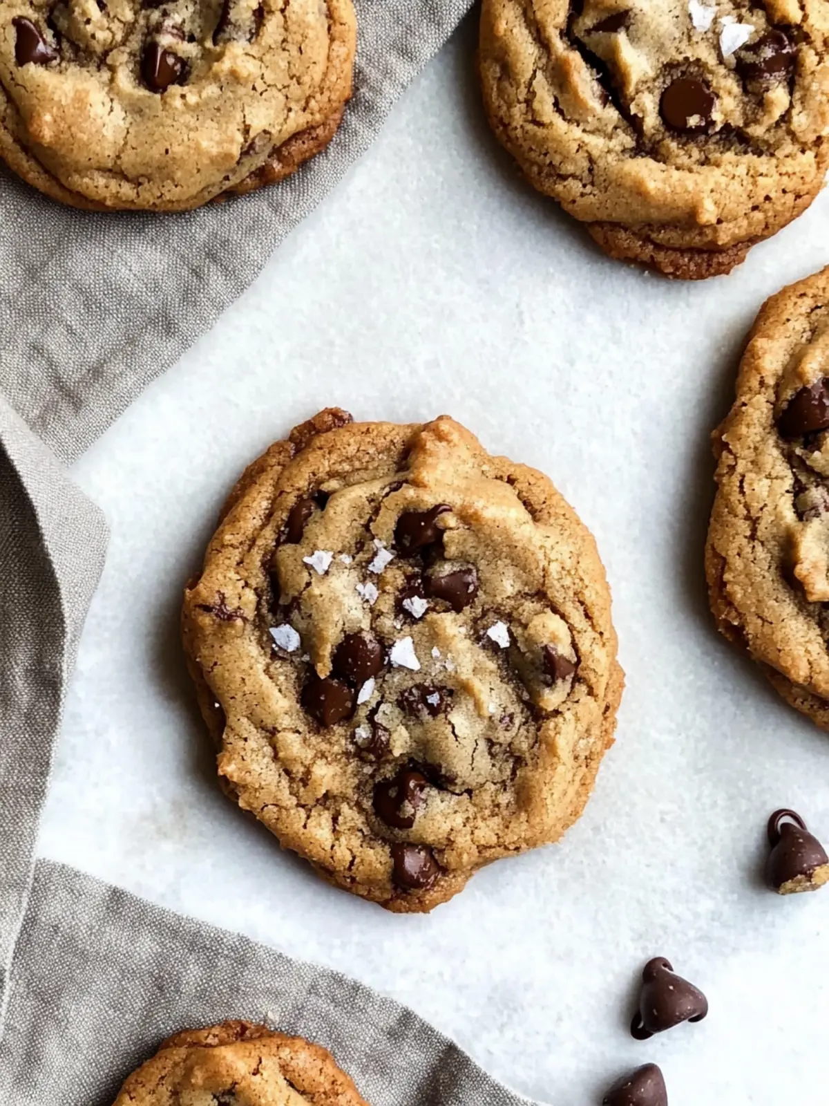 Gooey Bourbon Browned Butter Chocolate Chip Cookies