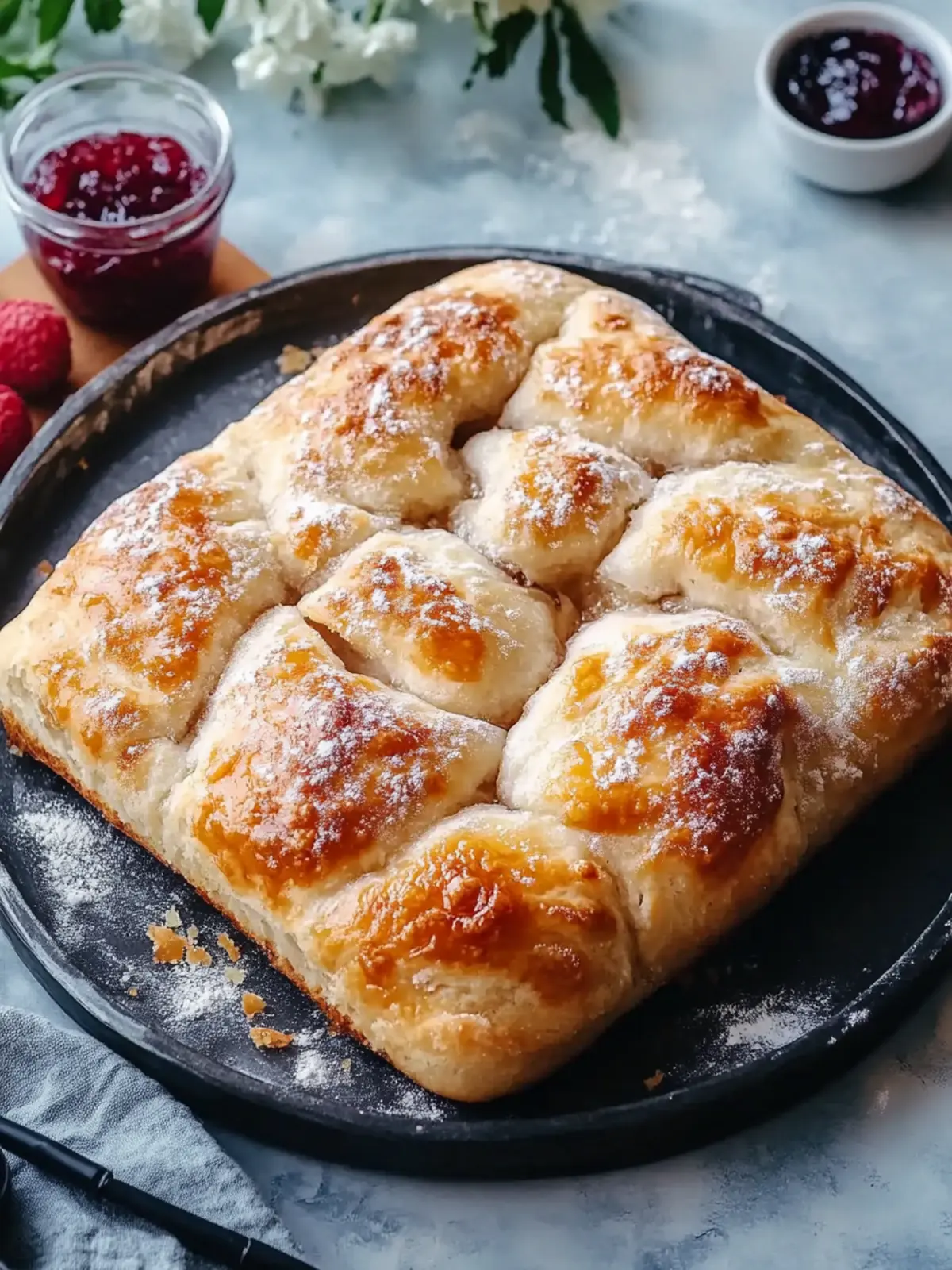 Homemade Jam Donut Focaccia