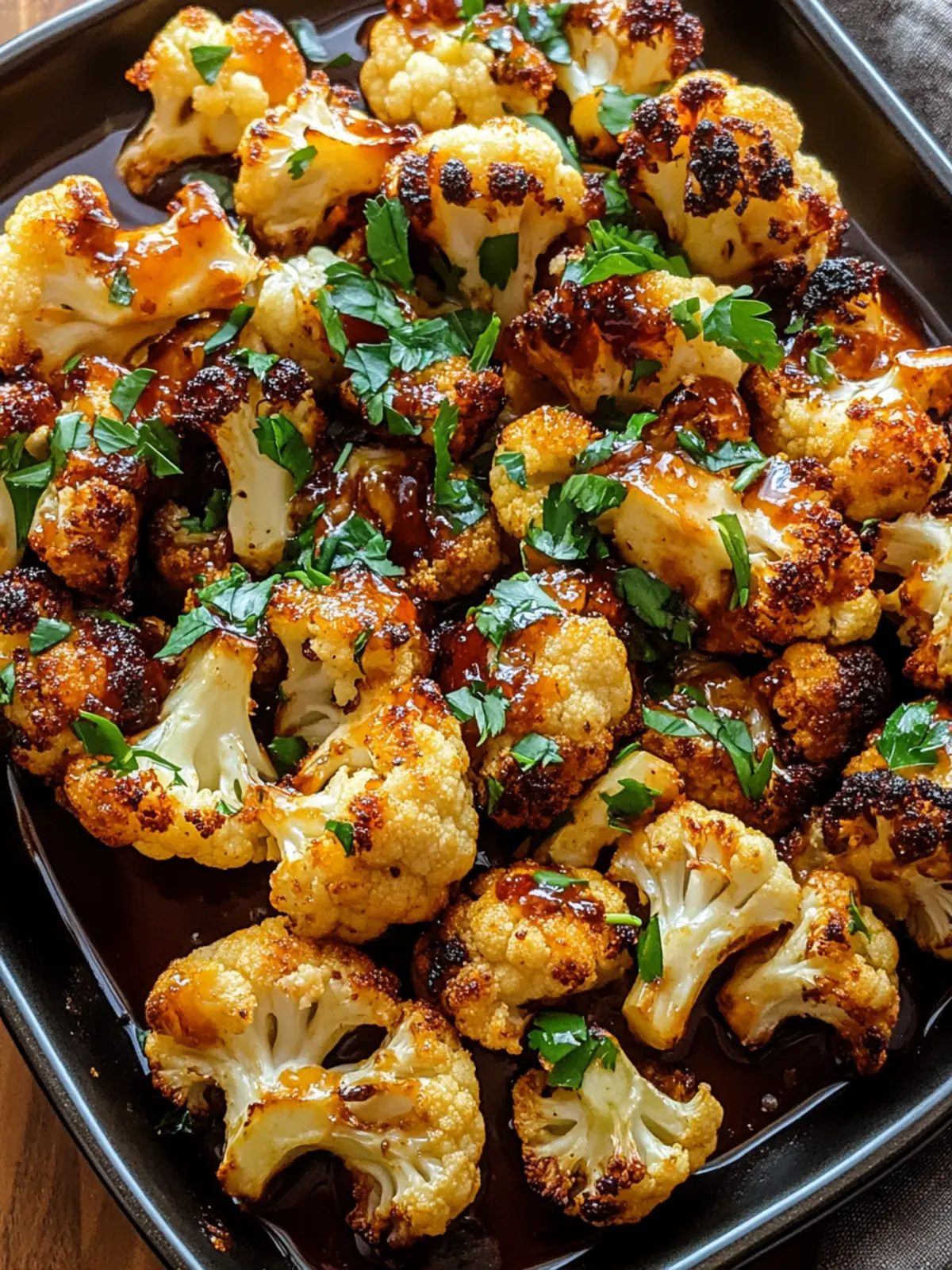 Maple Sriracha Roasted Cauliflower
