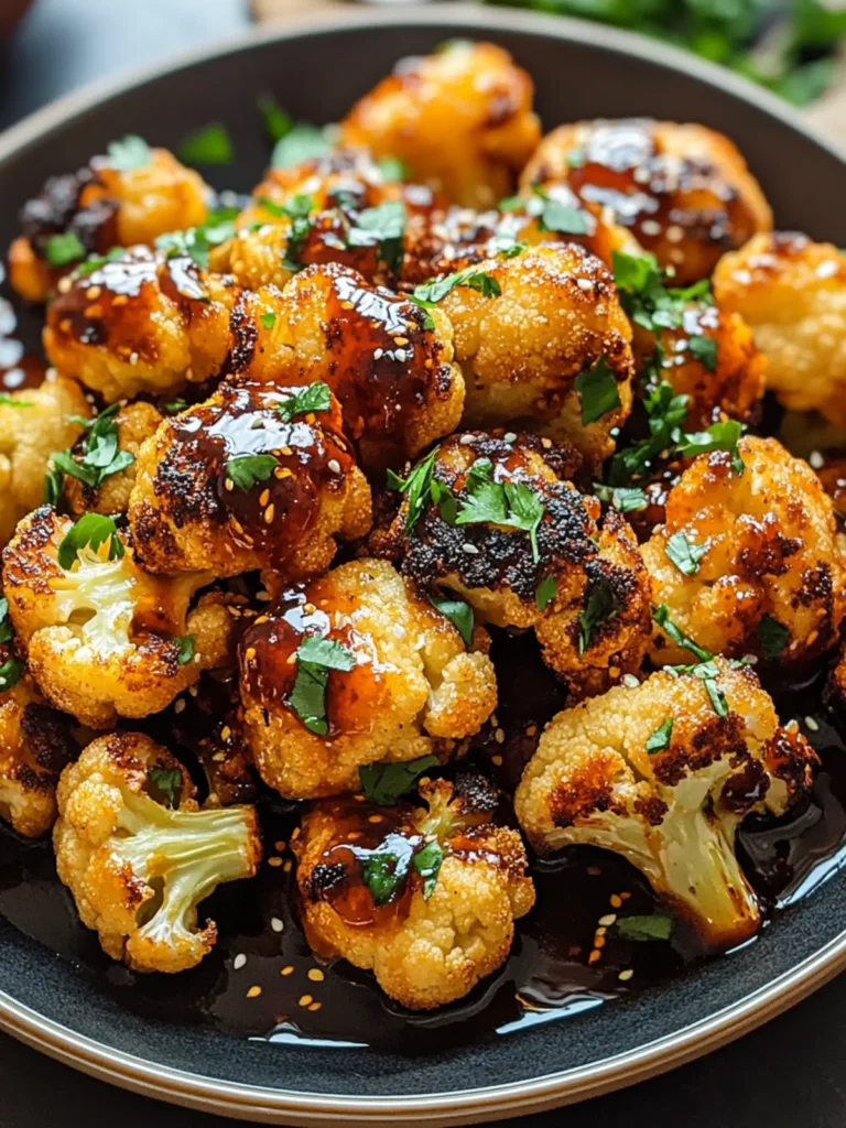 Maple Sriracha Roasted Cauliflower