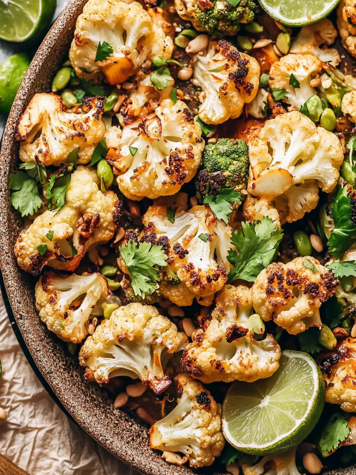 Mexican Roasted Cauliflower with Pepitas