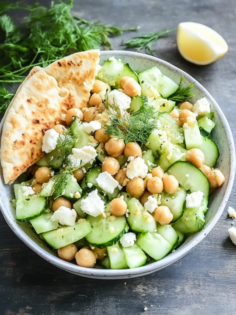 Cucumber, Chickpea, and Pita Salad