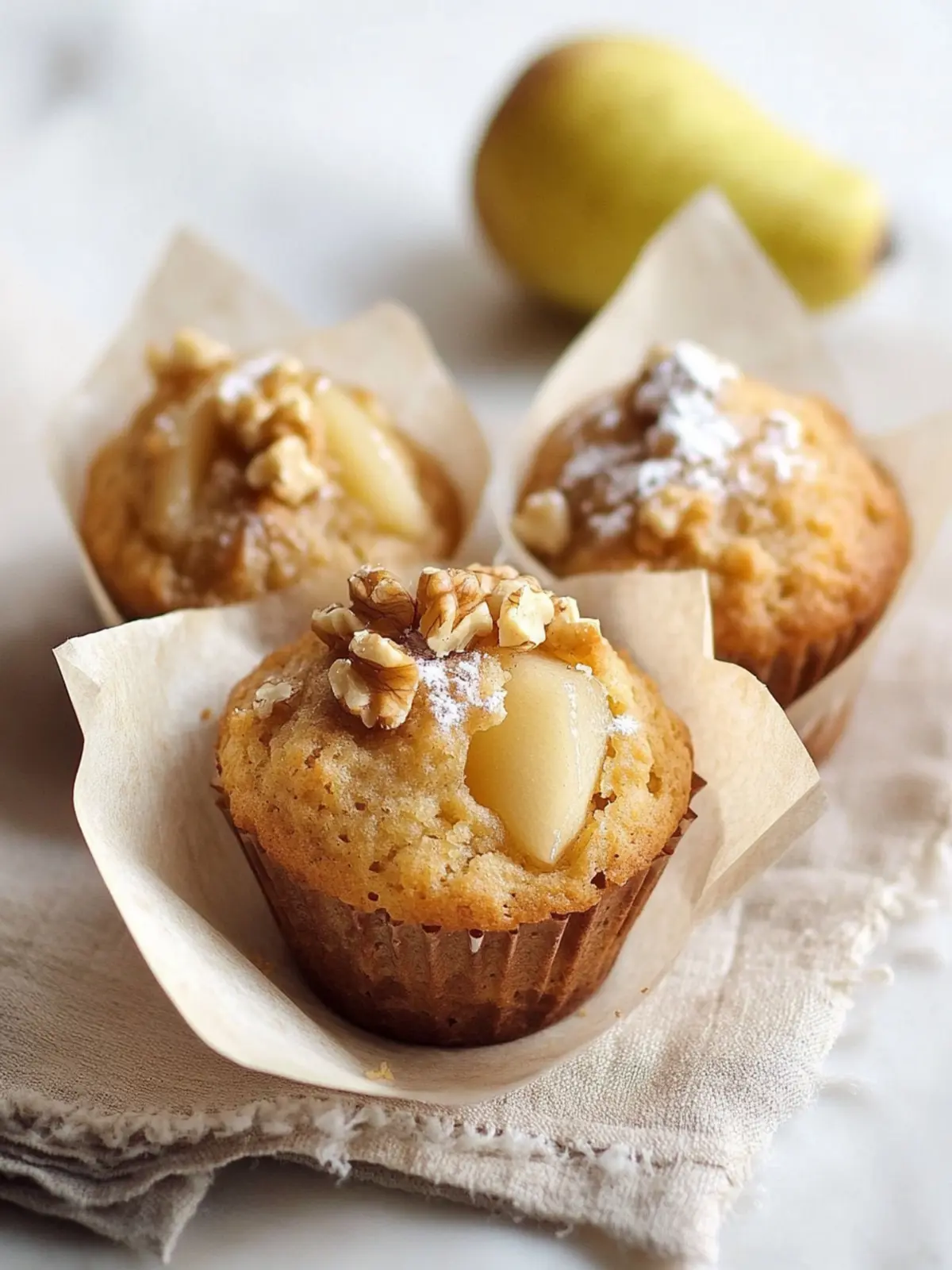 Pear Muffins with Walnuts