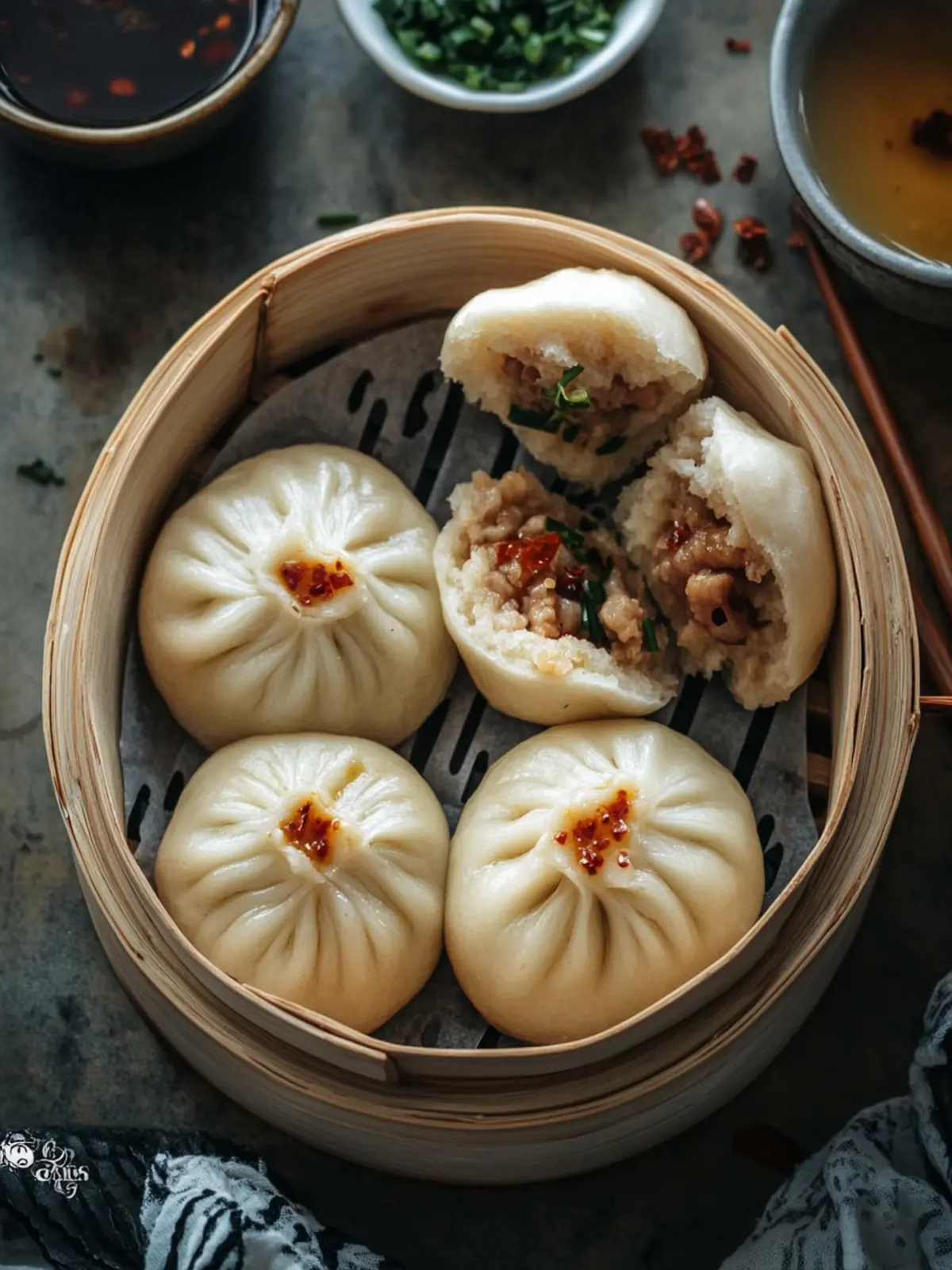 Steamed Pork Buns with Chive