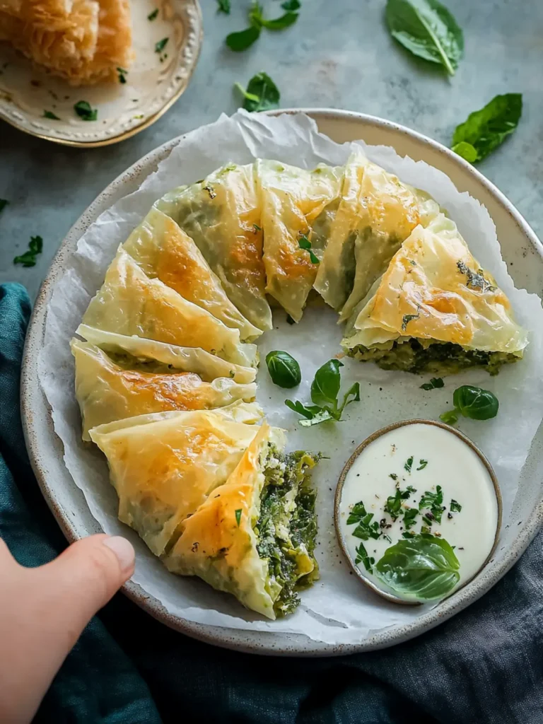 Rice Paper Spanakopita
