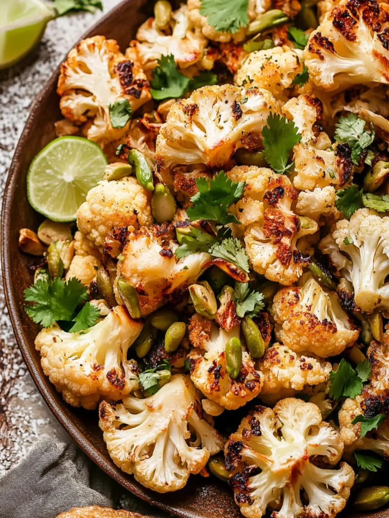 Mexican Roasted Cauliflower with Pepitas