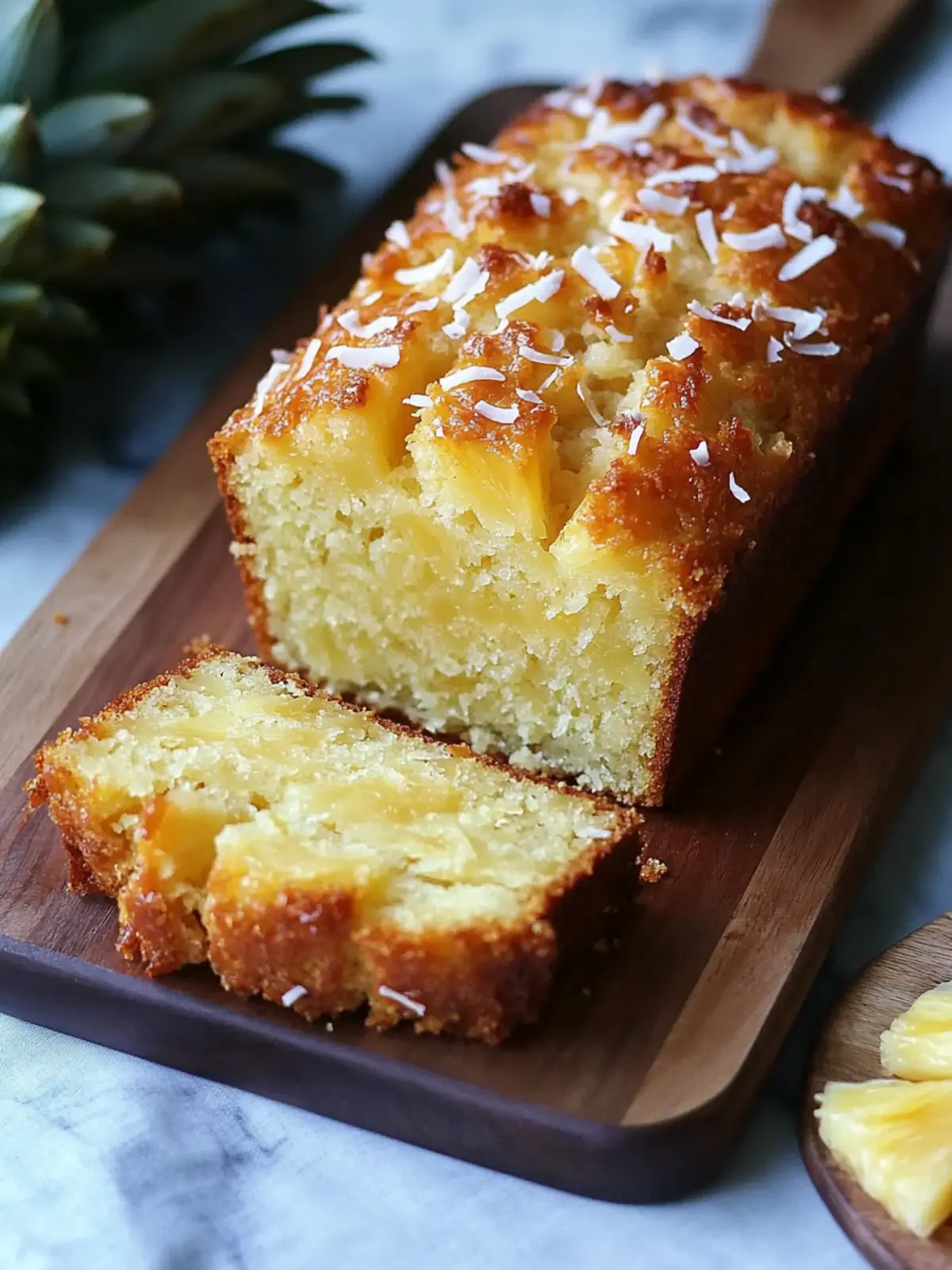 Pineapple Coconut Loaf Bread