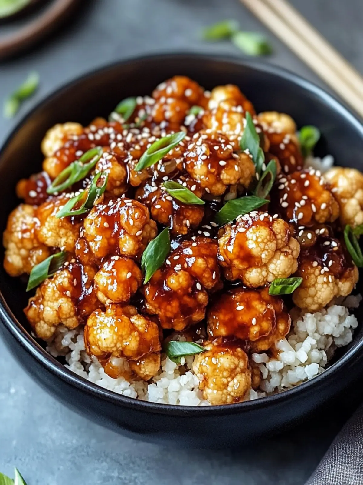 Sticky Sesame Cauliflower