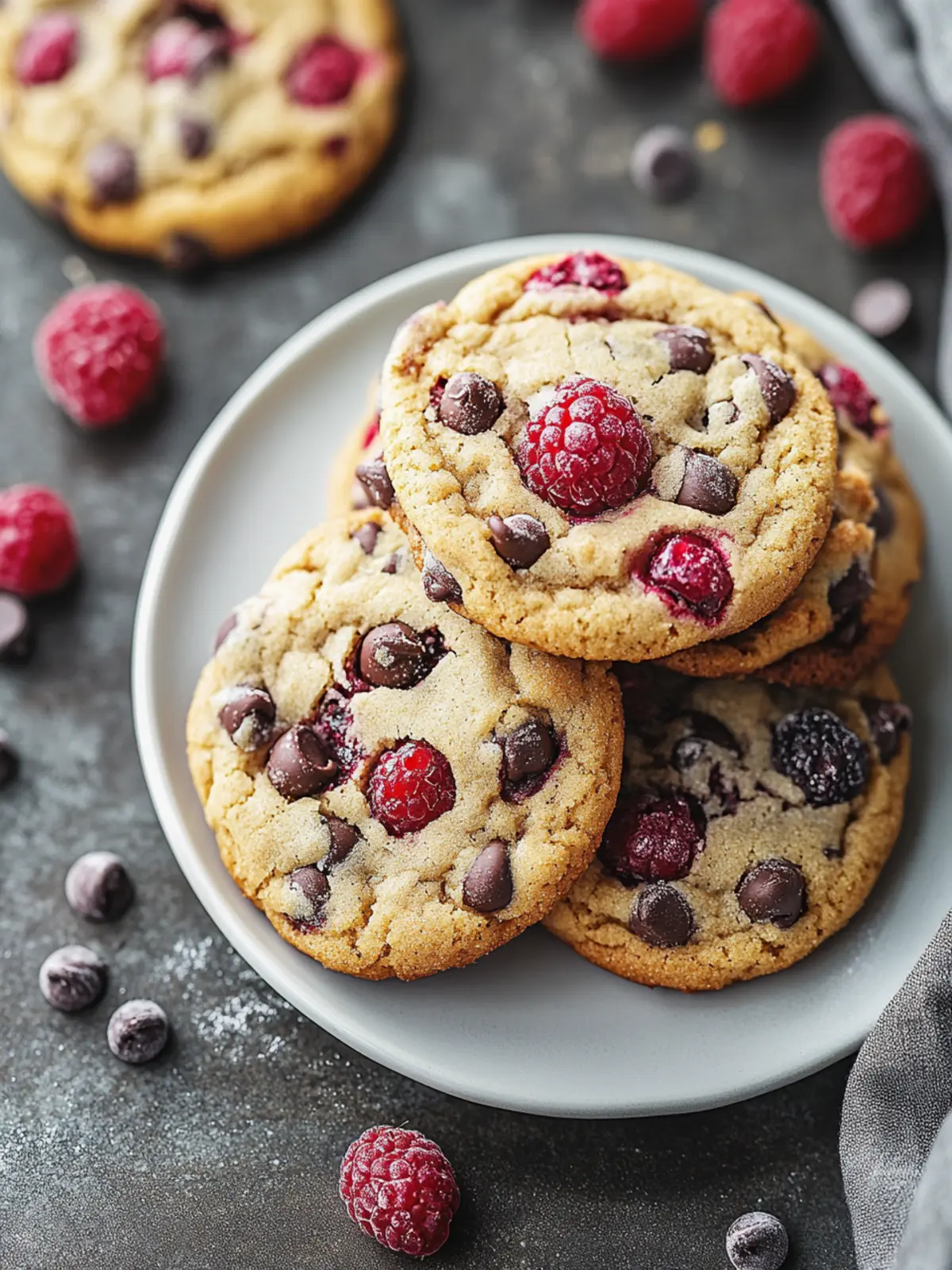 Raspberry Chocolate Chip Cookies