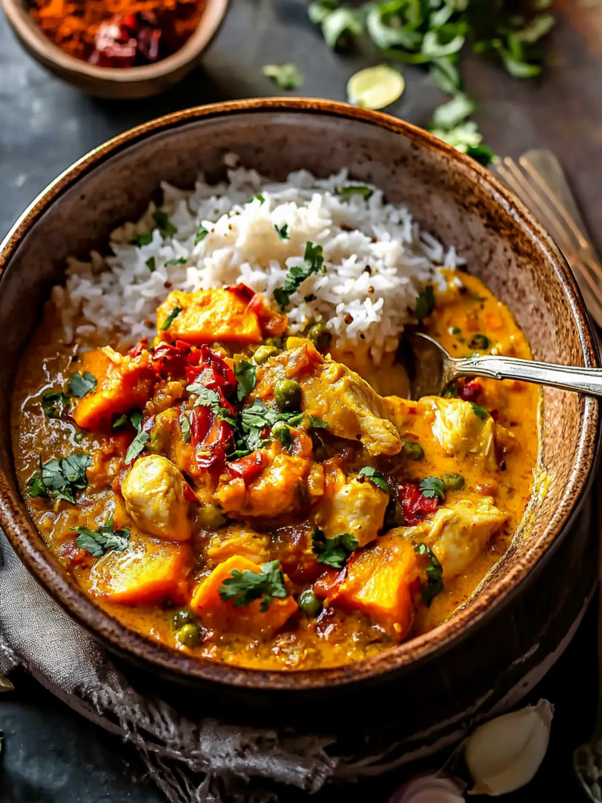 30 Minute Indian Chicken Sweet Potato Curry
