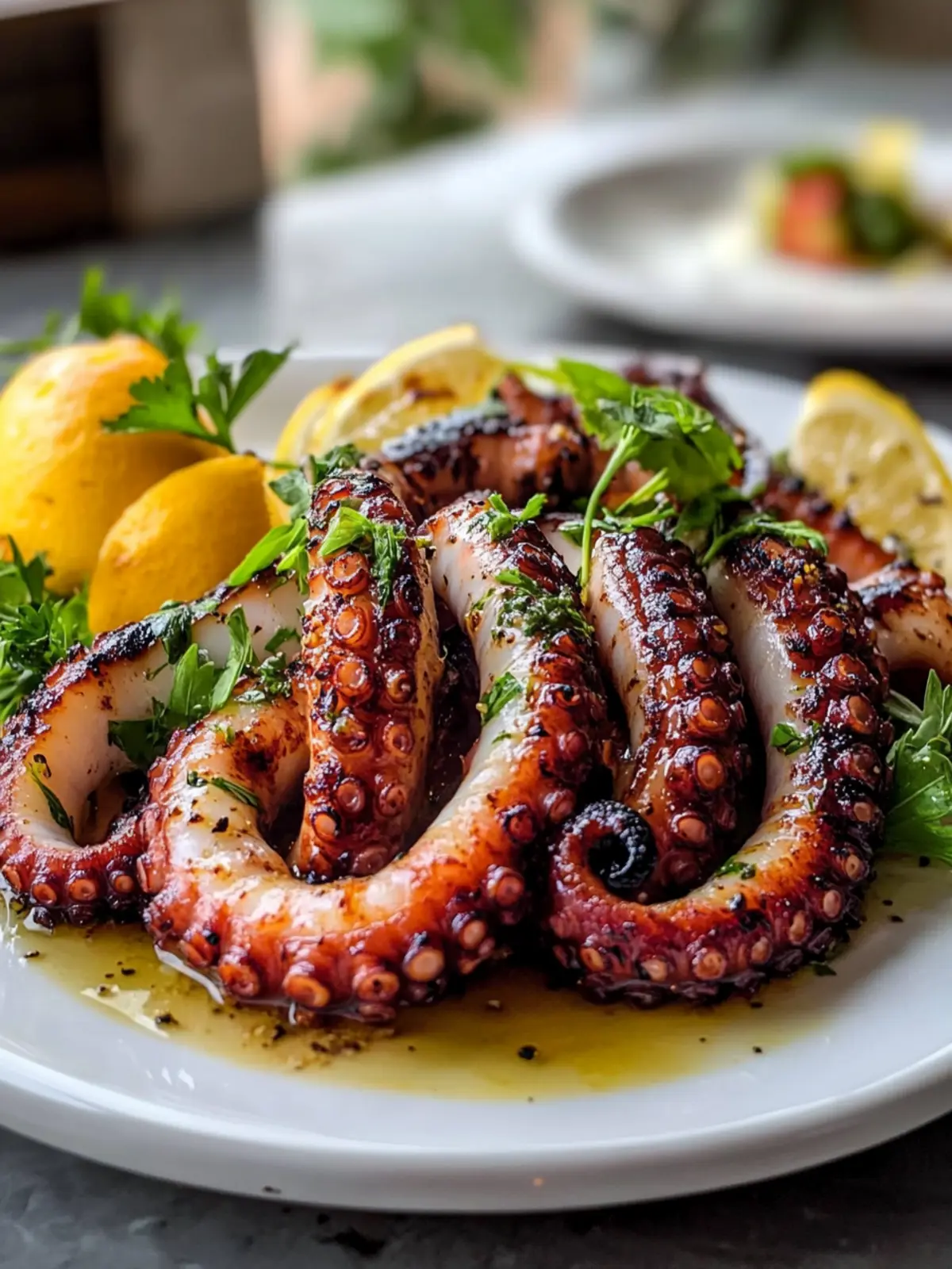 Grilled Octopus Seafood Dish