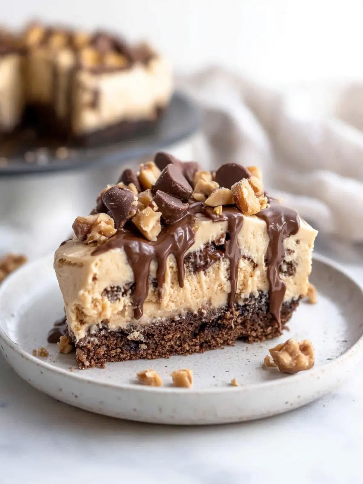 Keto Peanut Butter Earthquake Cake