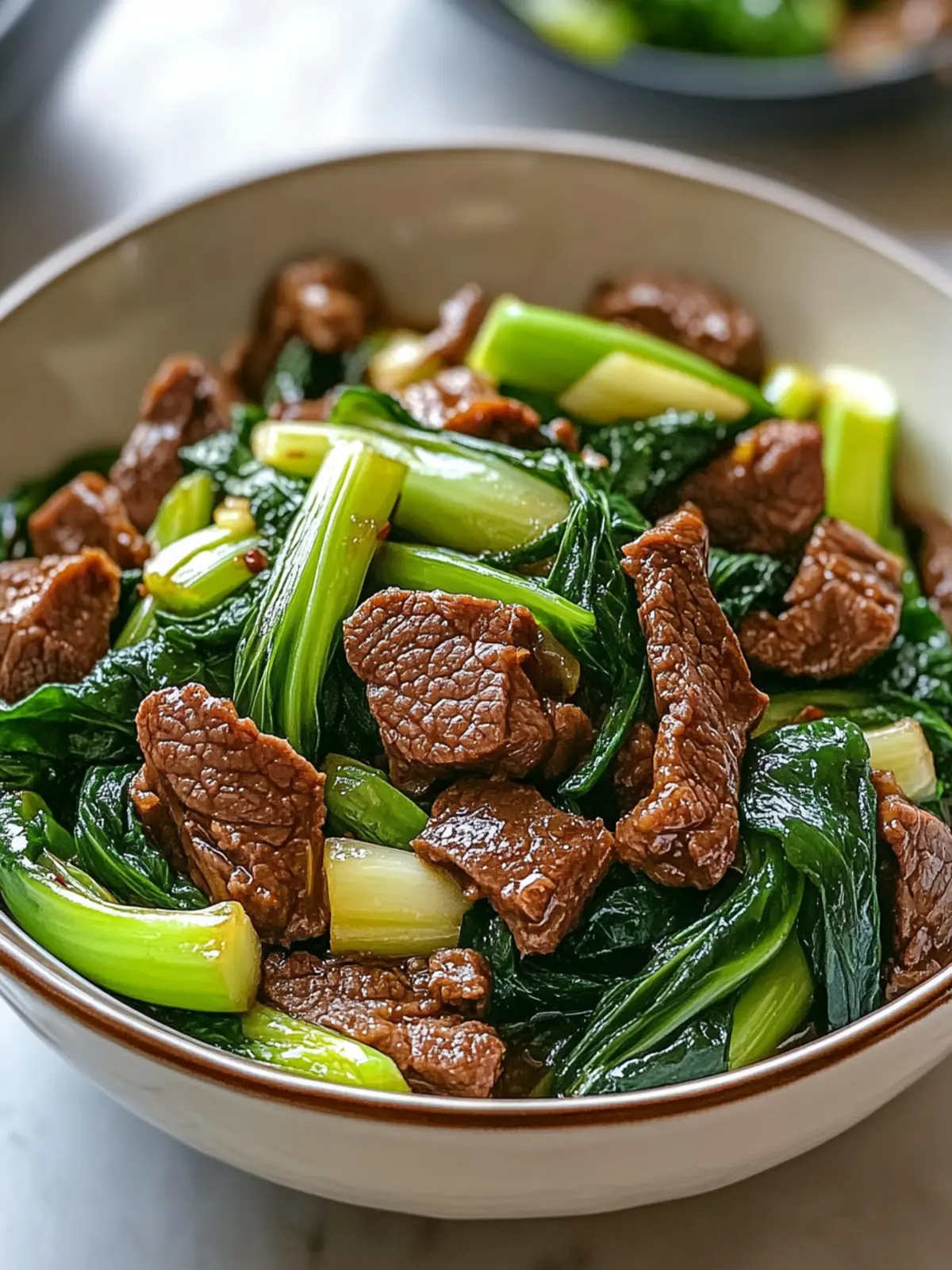 Bok Choy Stir-Fried Beef