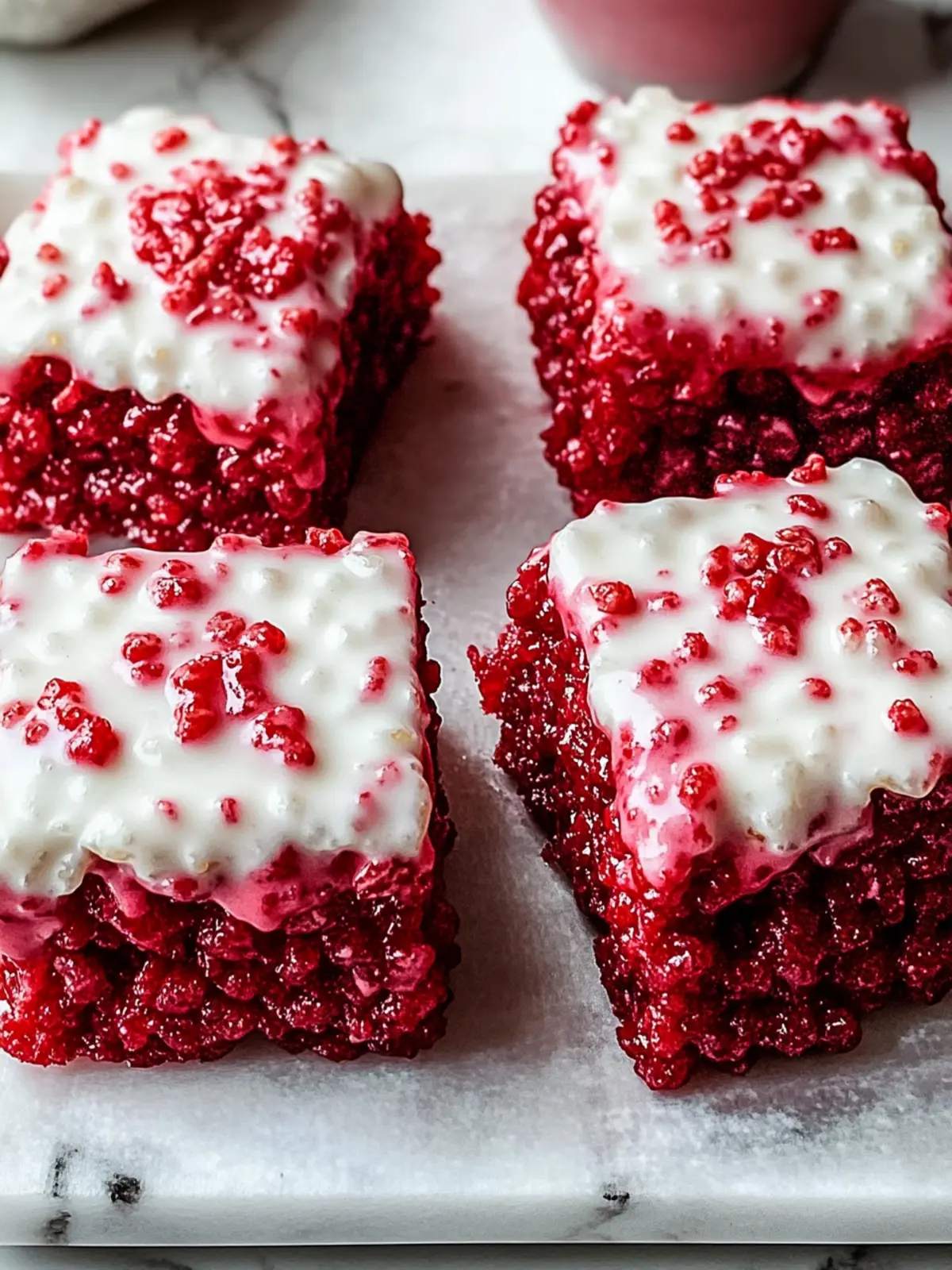 Indulge in Irresistible Red Velvet Rice Krispie Treats