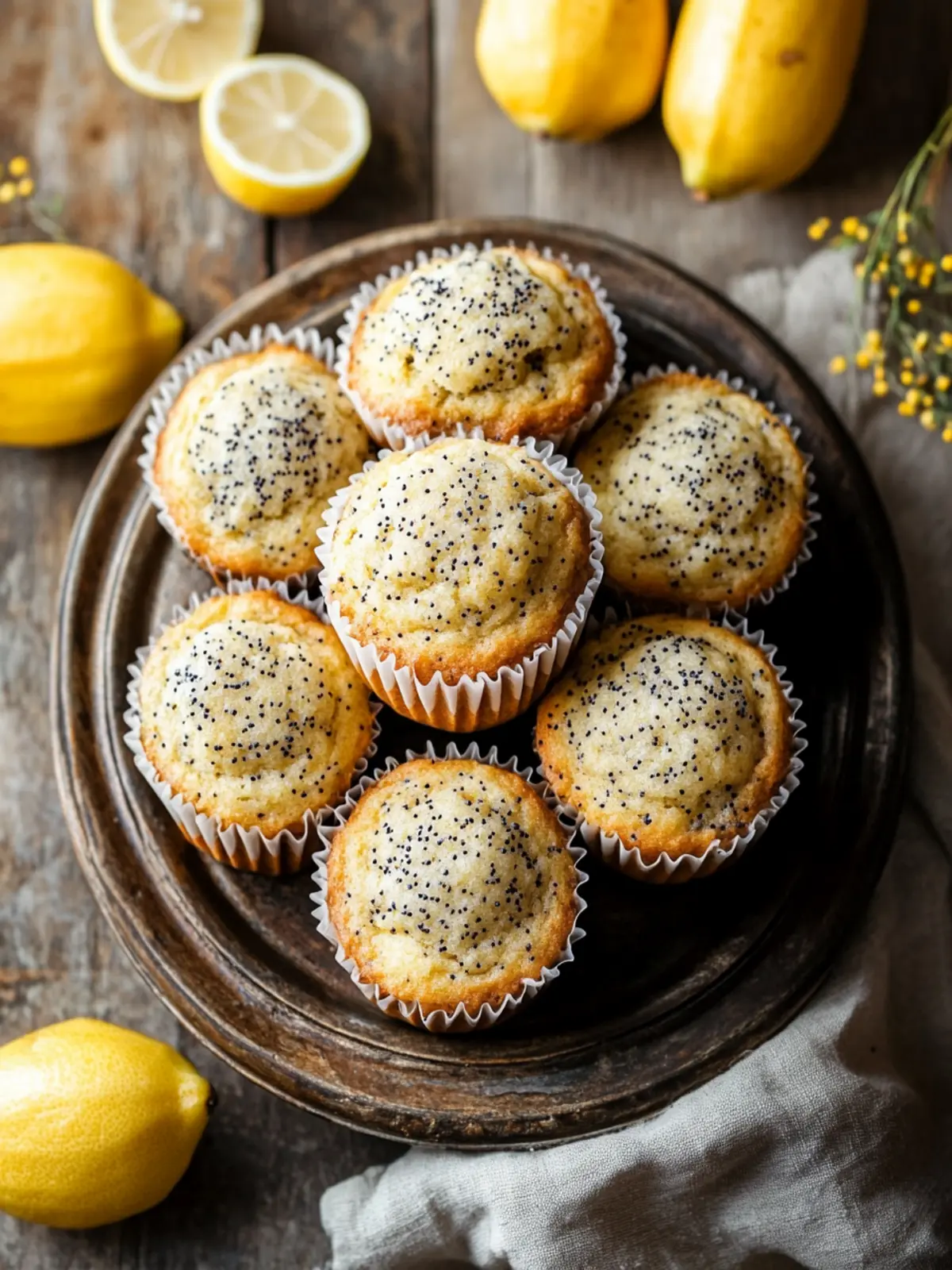 Lemon Poppy Seed Banana Muffins Recipe