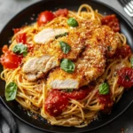 Air fryer chicken Milanese with spaghetti recipe