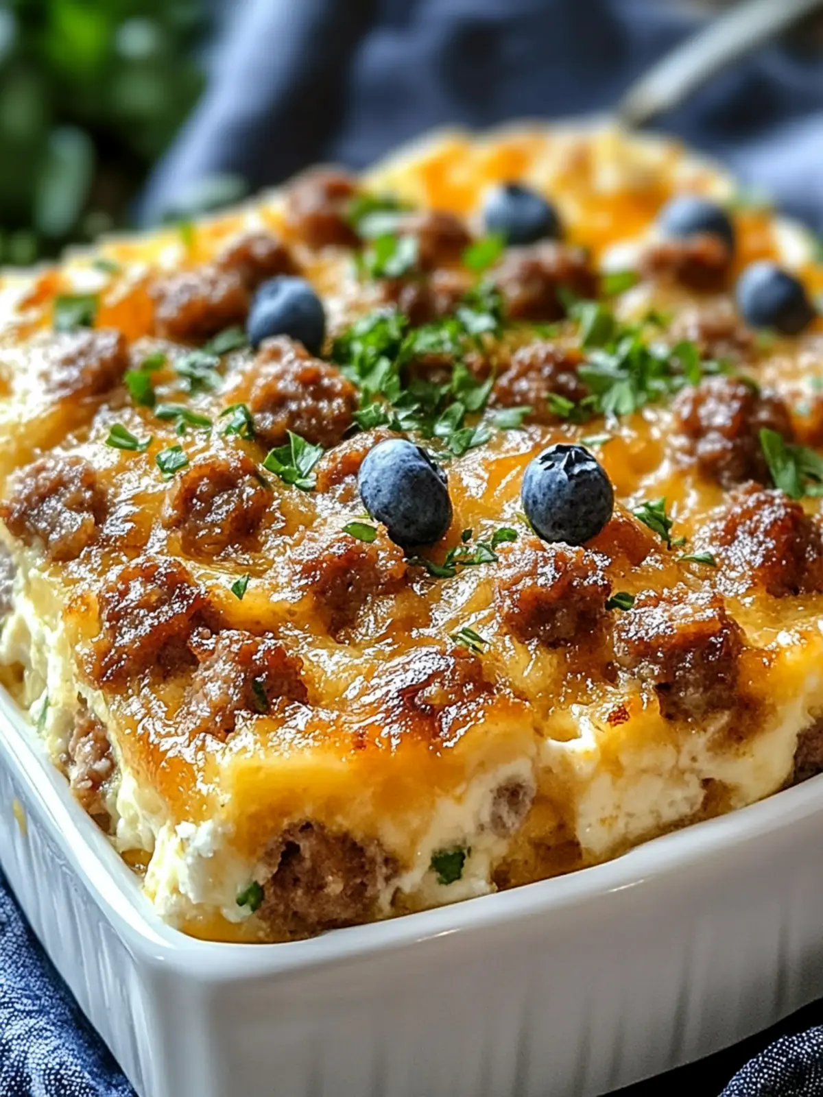 Sweet Maple Sausage Breakfast Casserole