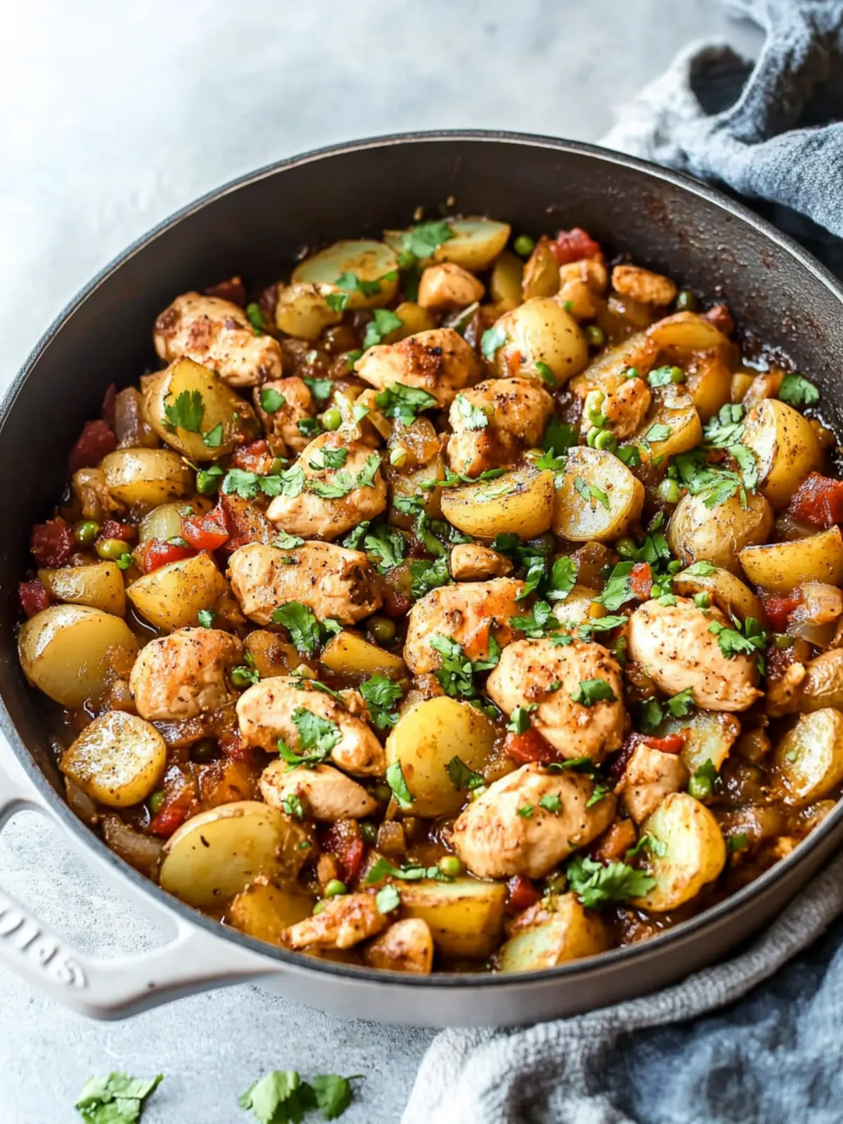Green Chile Chicken & Potato Skillet