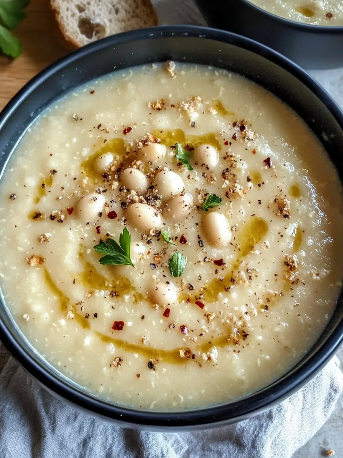 Easy Cauliflower White Bean Soup
