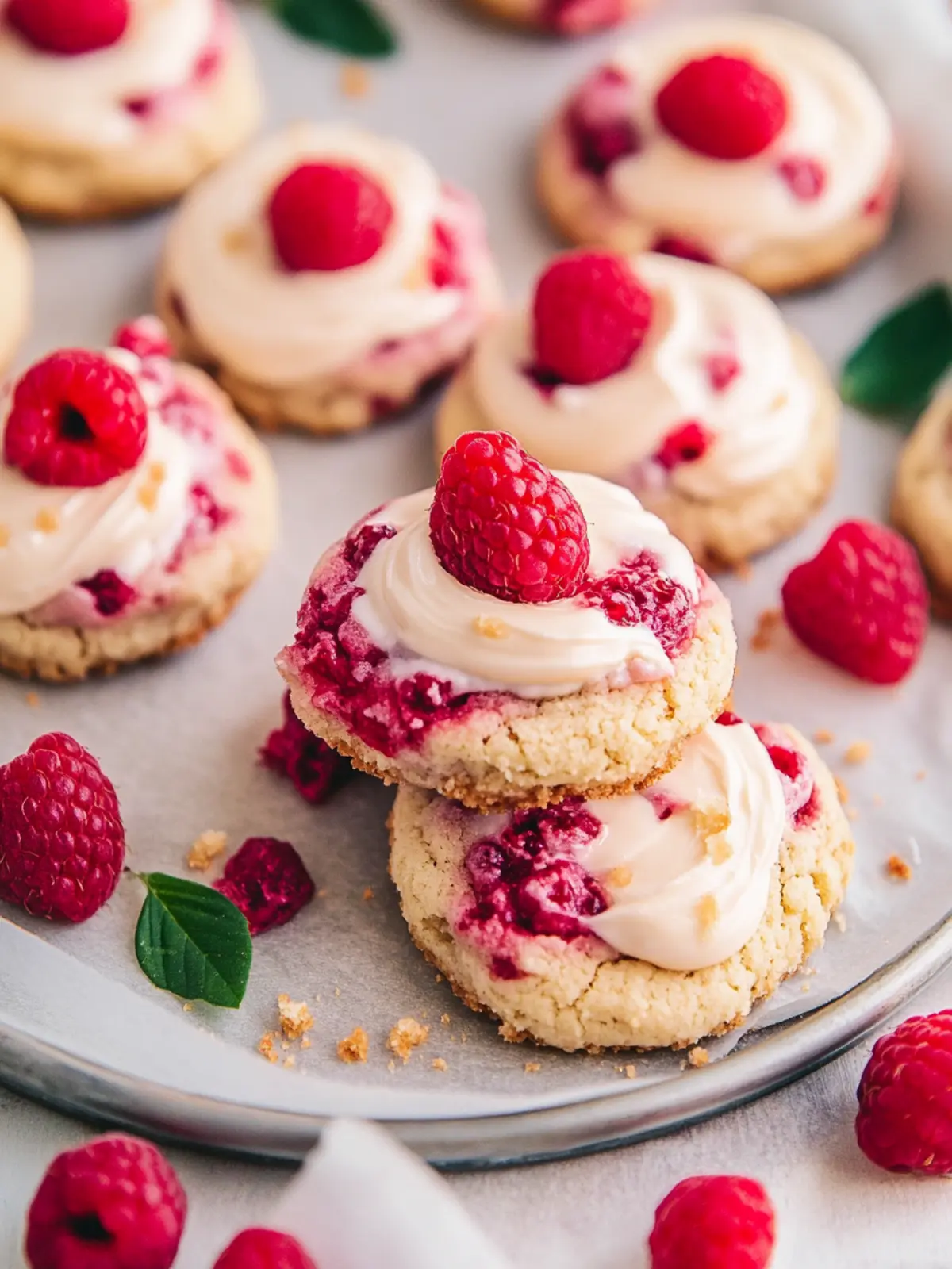 Raspberry Cheesecake Cookies