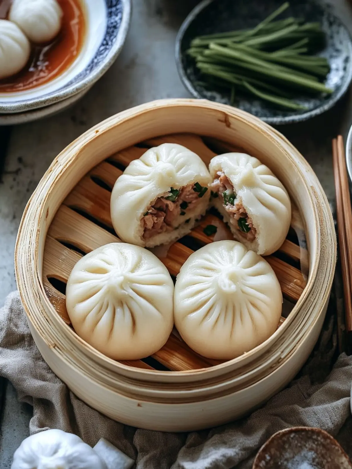 Steamed Pork Buns with Chive