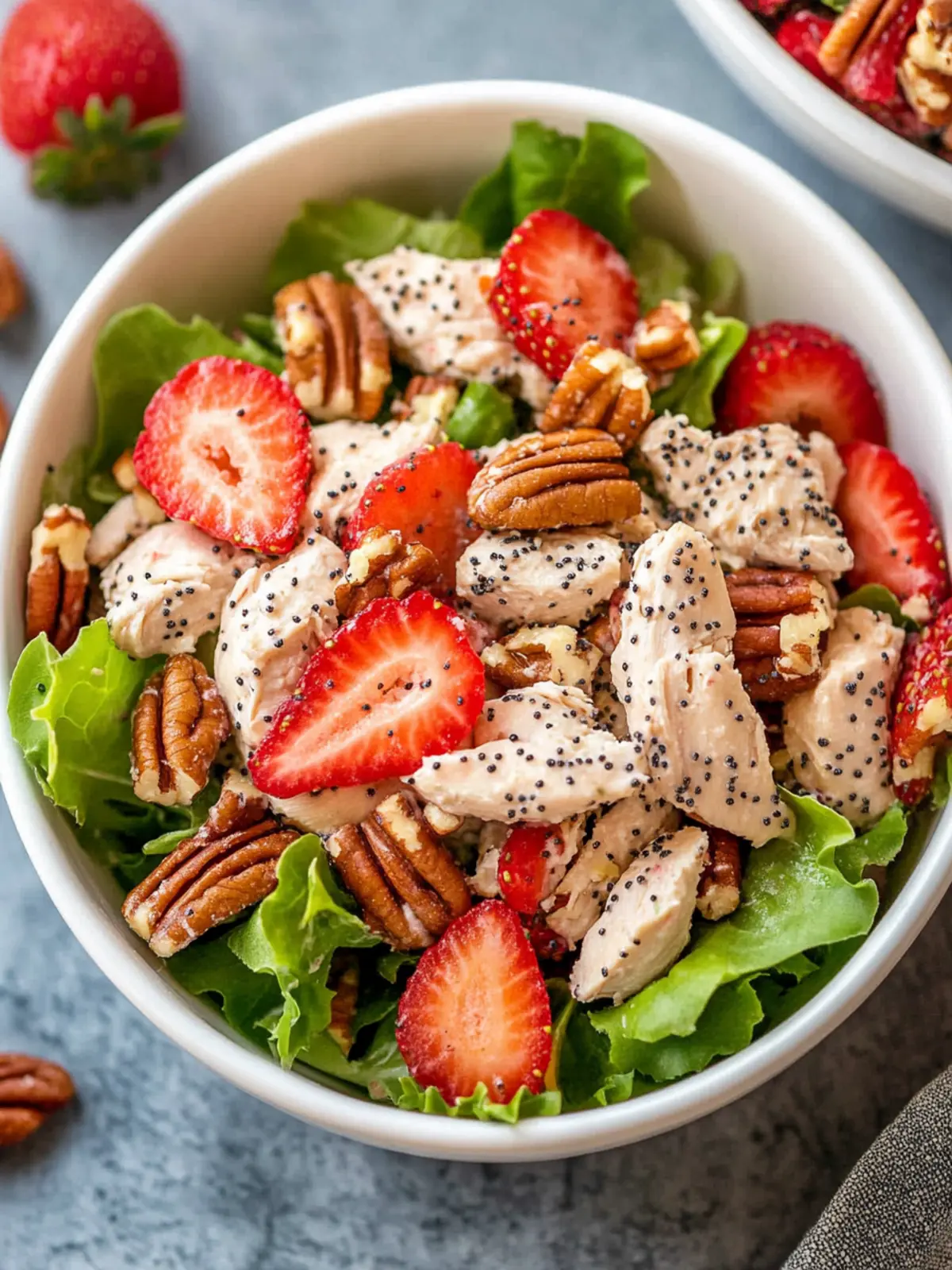 Strawberry Poppy Seed Pecan Chicken Salad