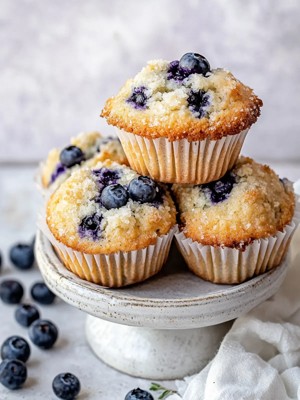 Bakery Style Blueberry Muffins