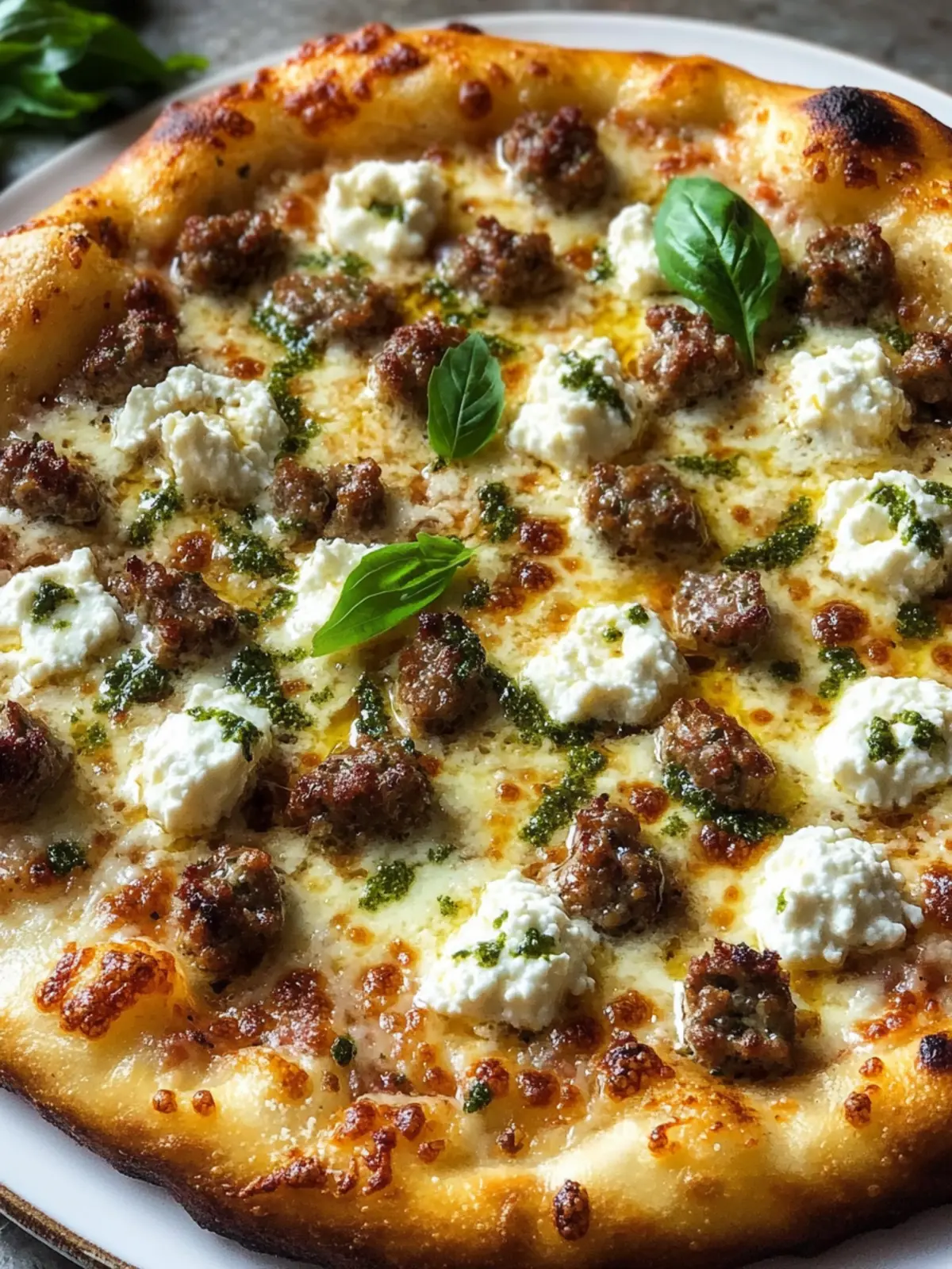 Sausage Ricotta Honey Hot Pizza