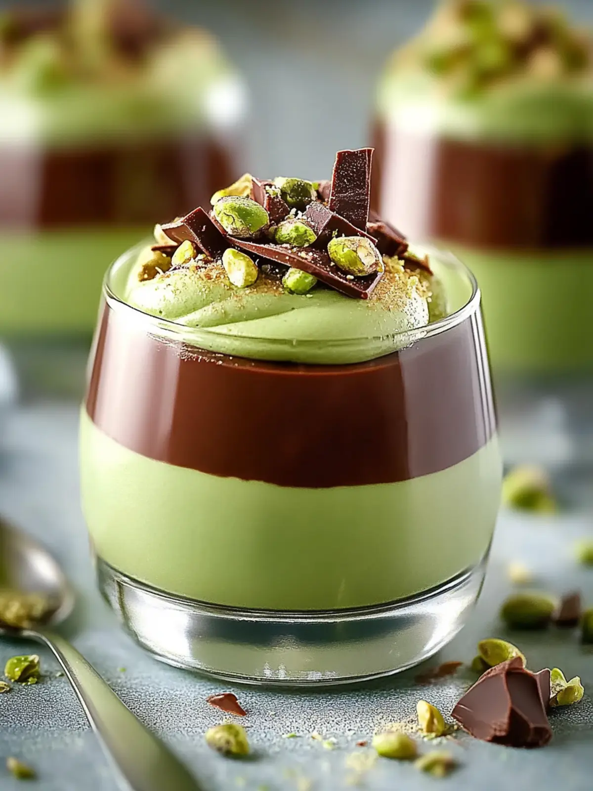 Deluxe Irresistible Pistachio Mousse with Chocolate Ganache