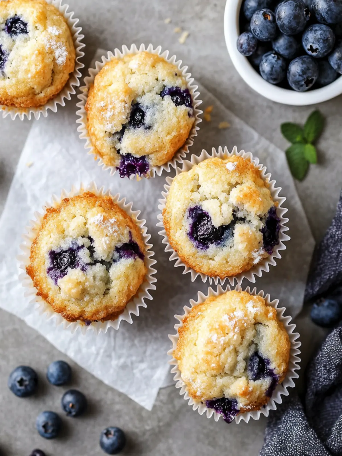 Bakery Style Blueberry Muffins