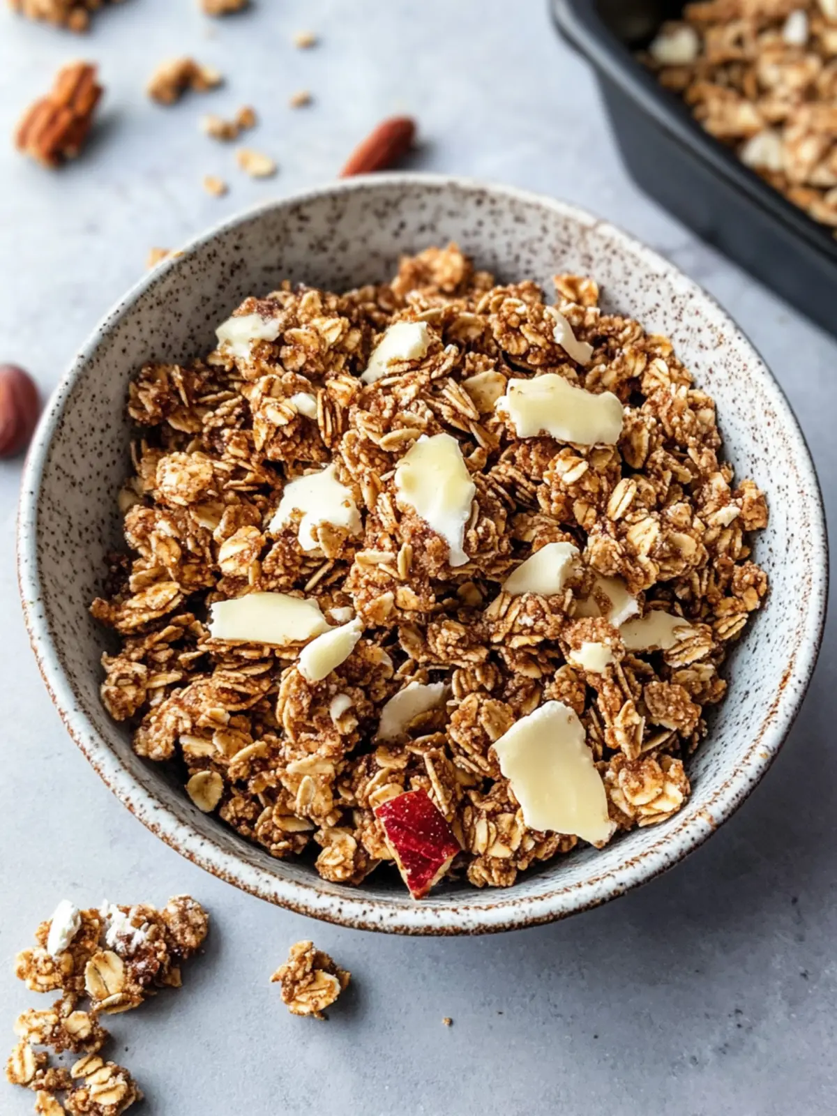 Easy Cinnamon Roll Granola Clusters