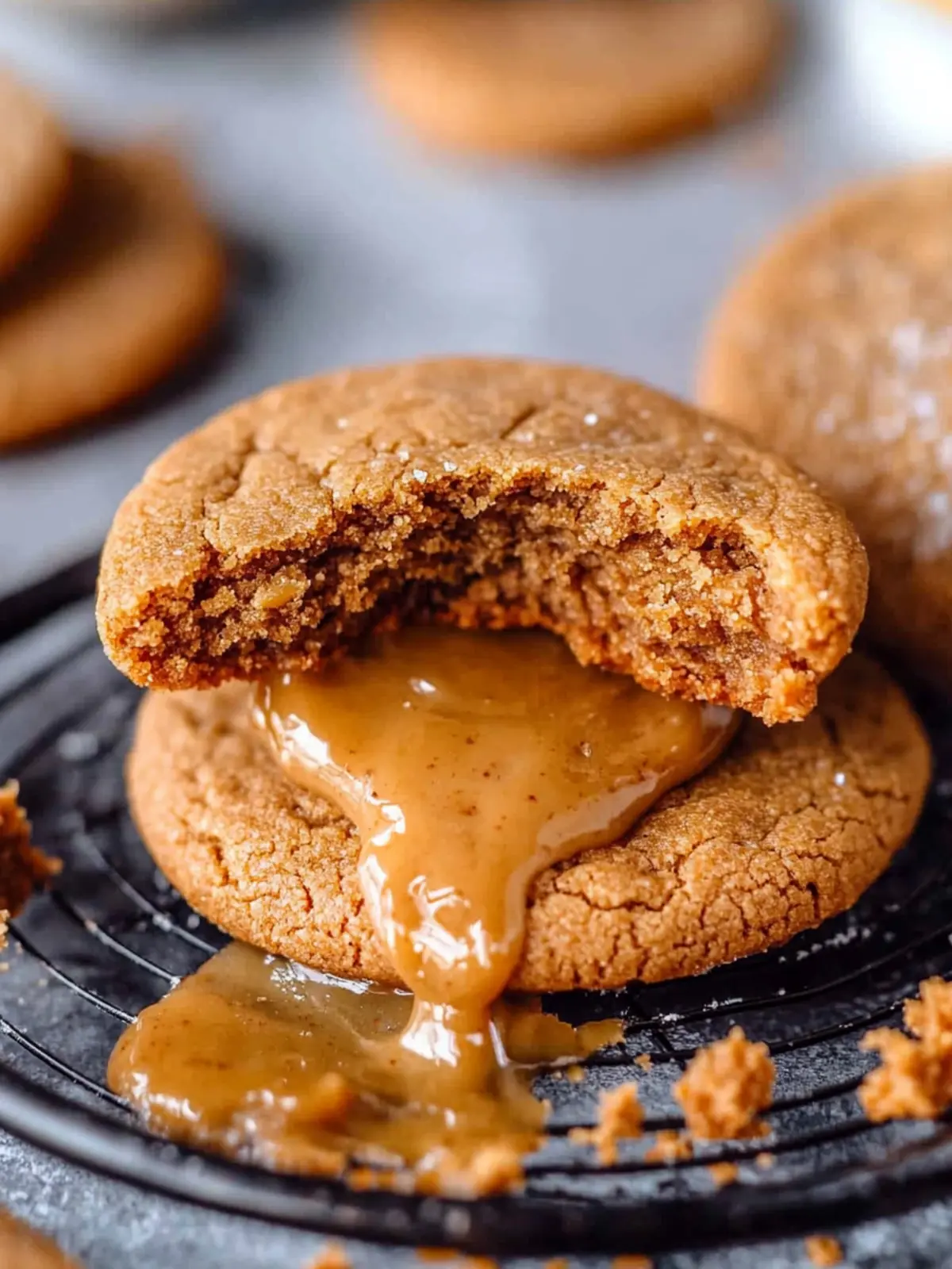 Biscoff Cookie Butter Cookies with Lava Center