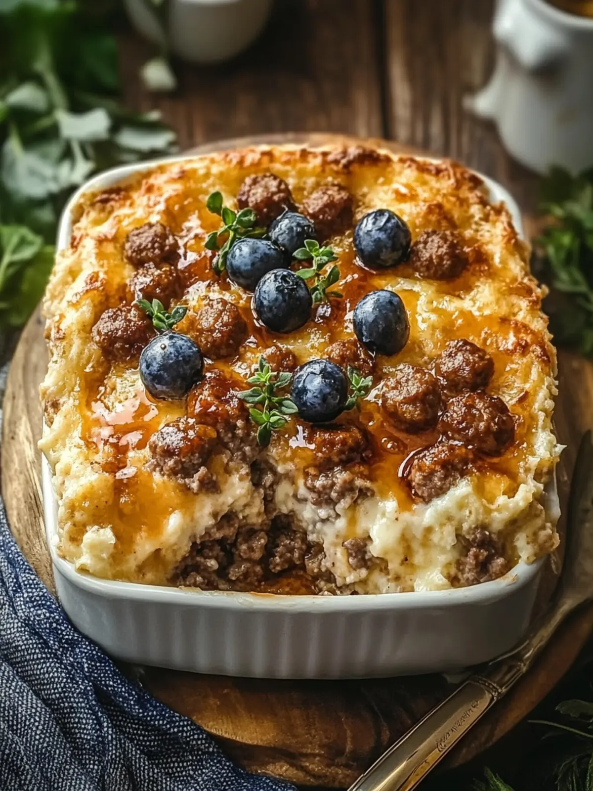 Sweet Maple Sausage Breakfast Casserole