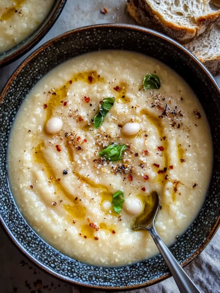 Easy Cauliflower White Bean Soup