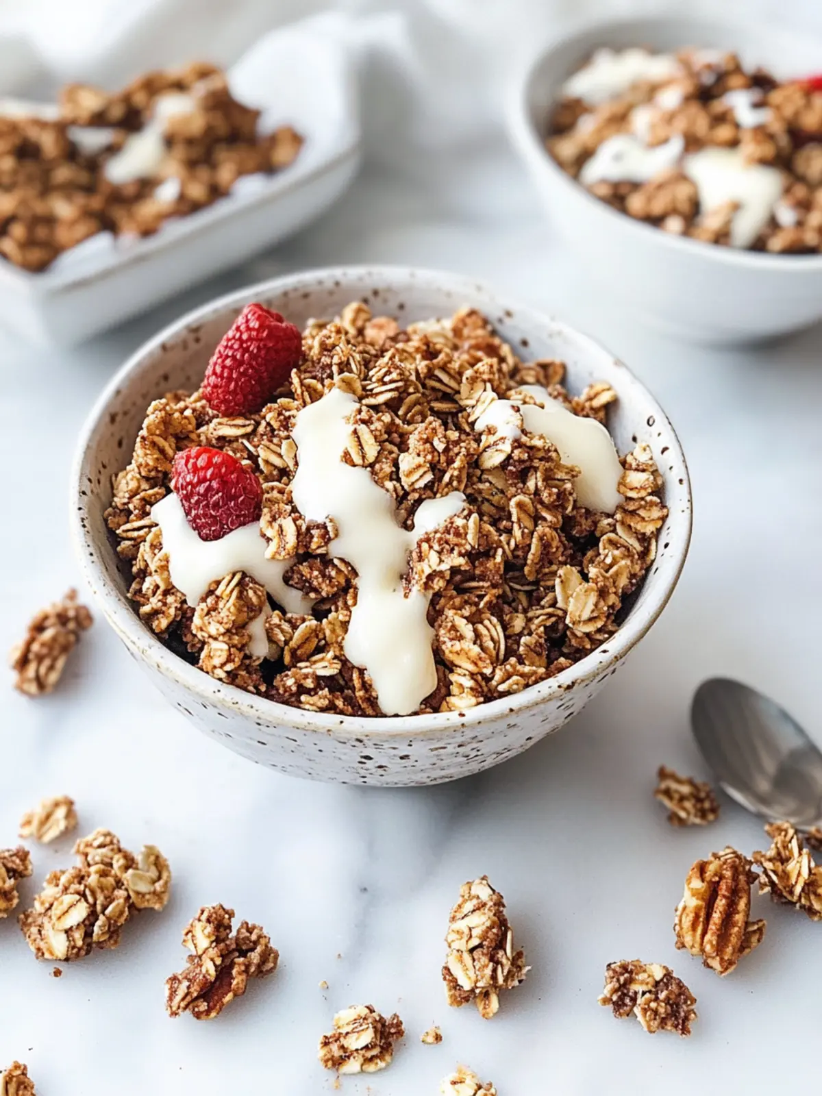 Easy Cinnamon Roll Granola Clusters
