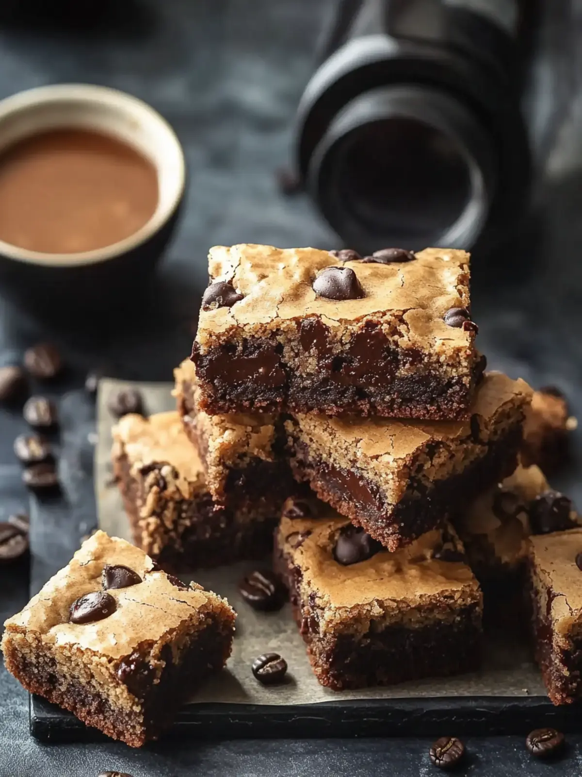 Salted Espresso Chocolate Chunk Blondies
