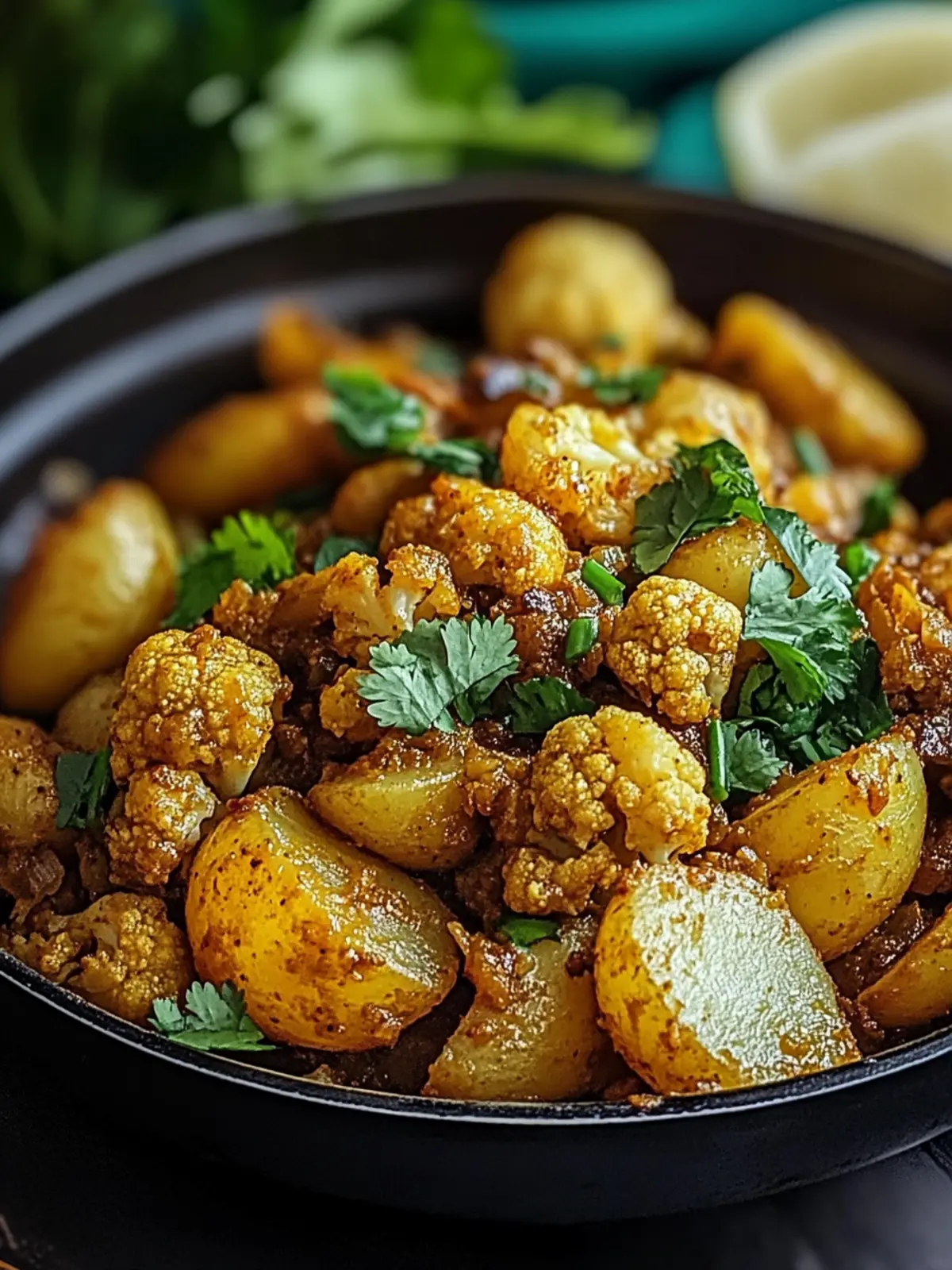 Wholesome Indian Spiced Potatoes & Cauliflower Delight