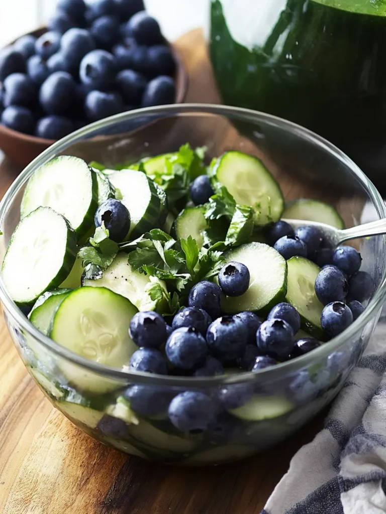 Cucumber Blueberry Salad