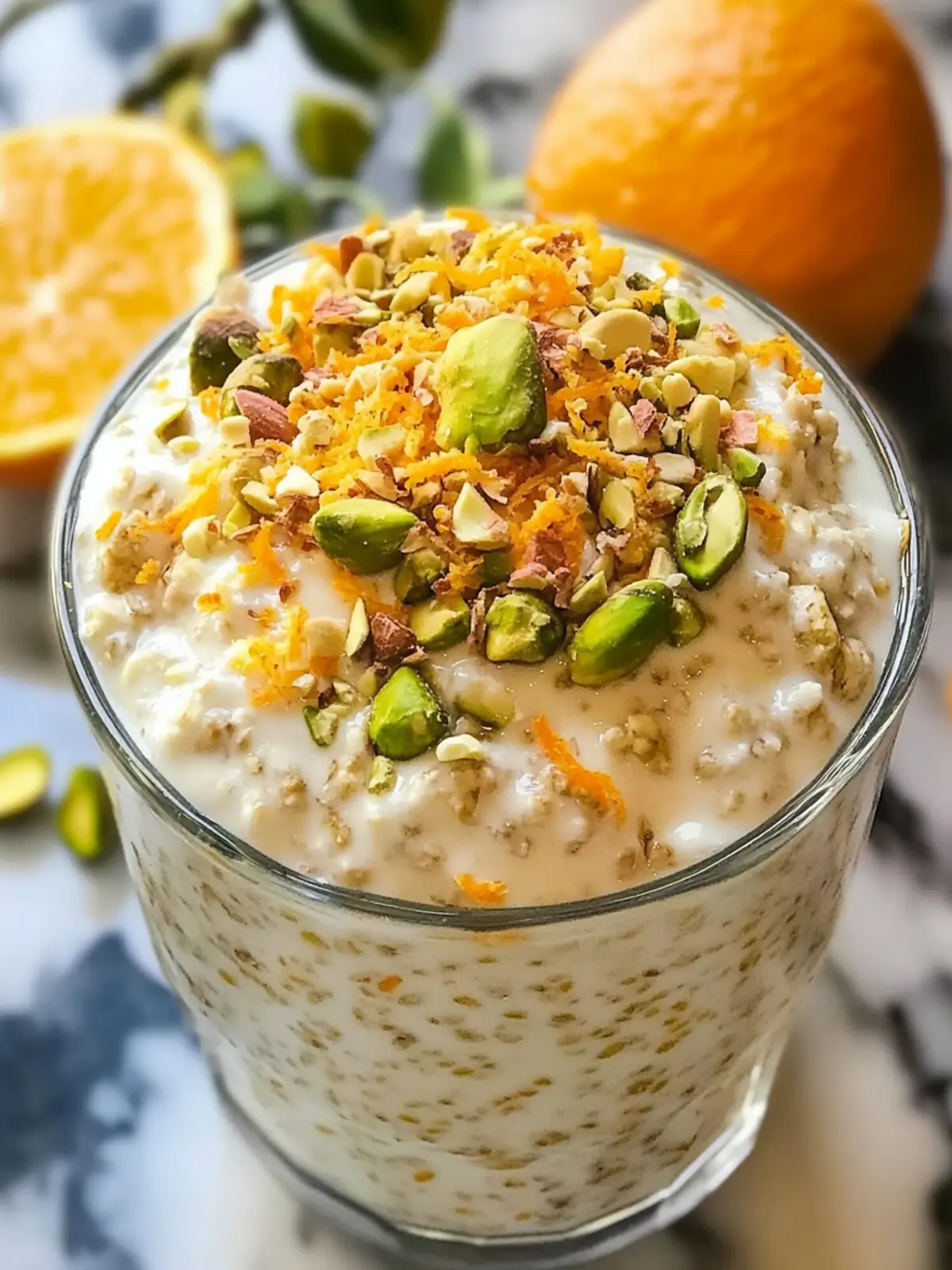 Pistachio Orange Blossom Overnight Oats
